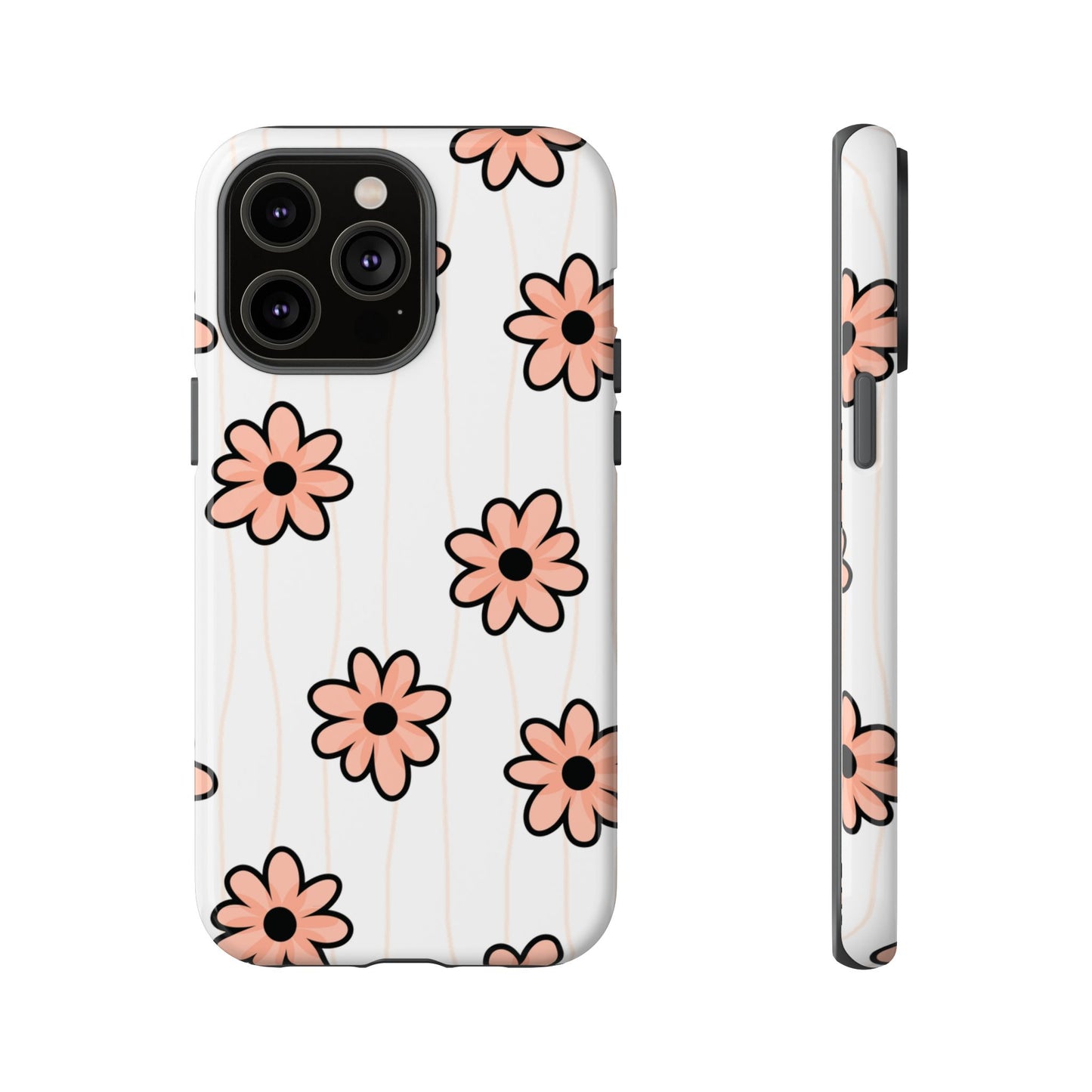 Pink Flowers Protective Phone Case