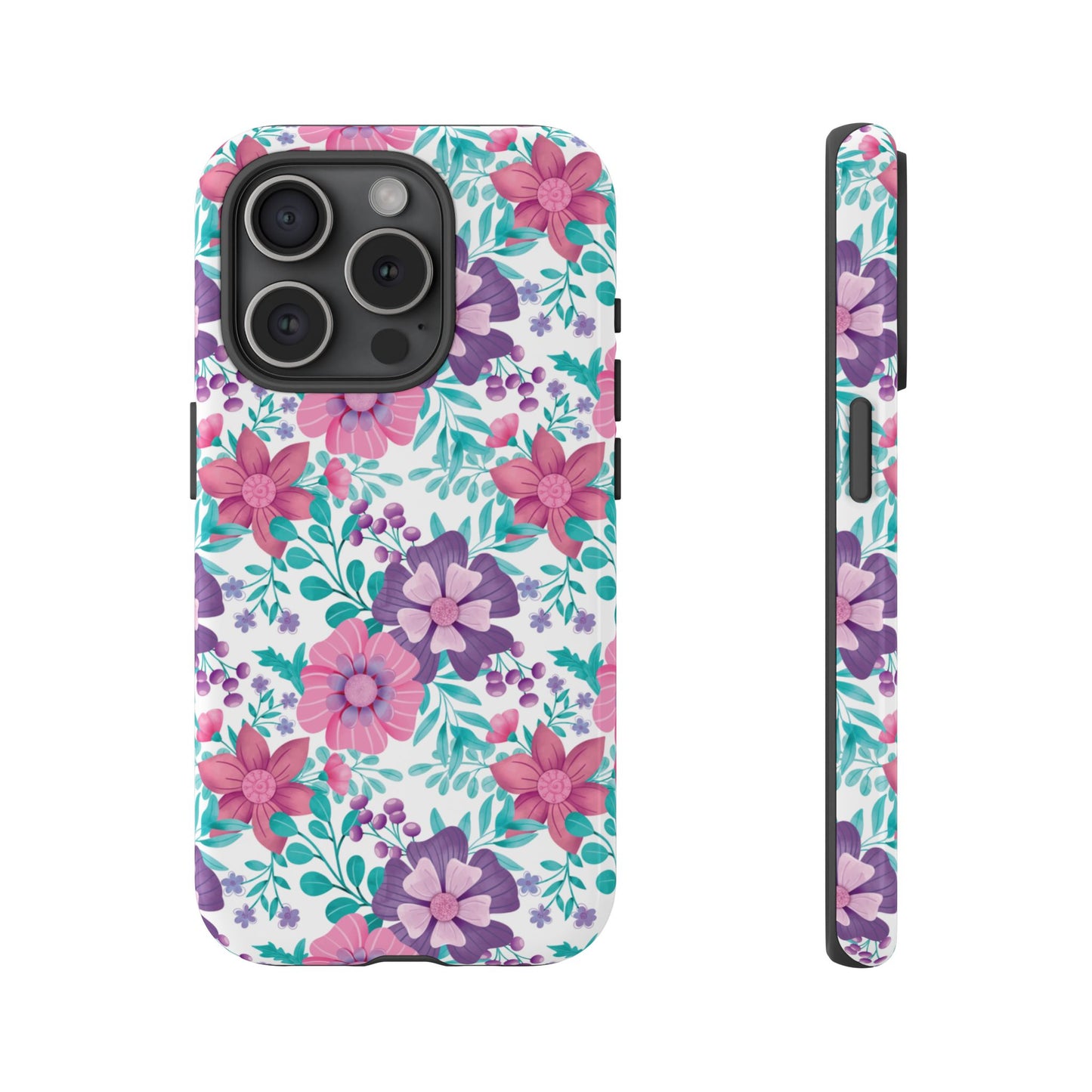 Pastel Flowers Protective Phone Case