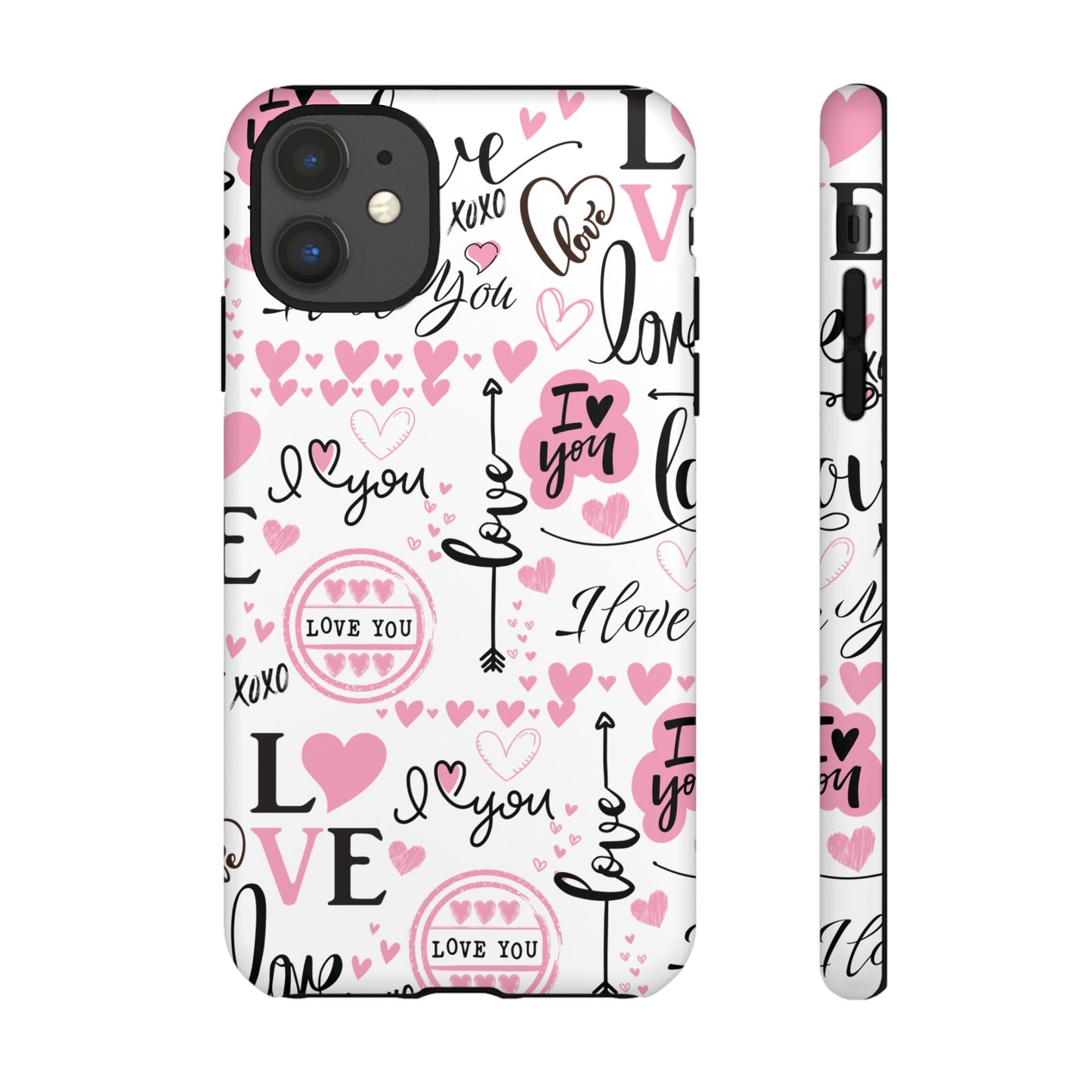 Valentine Love Pink Protective Phone Case for Iphone, Samsung and Google Devices