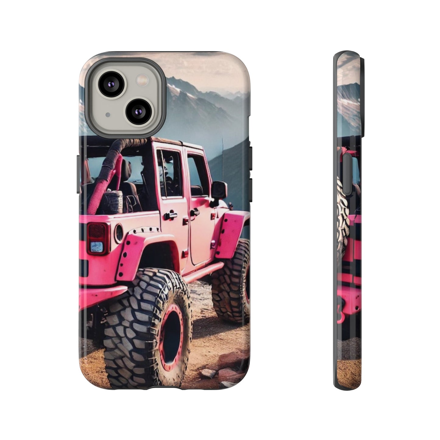 Pink Jeep Protective Phone Case