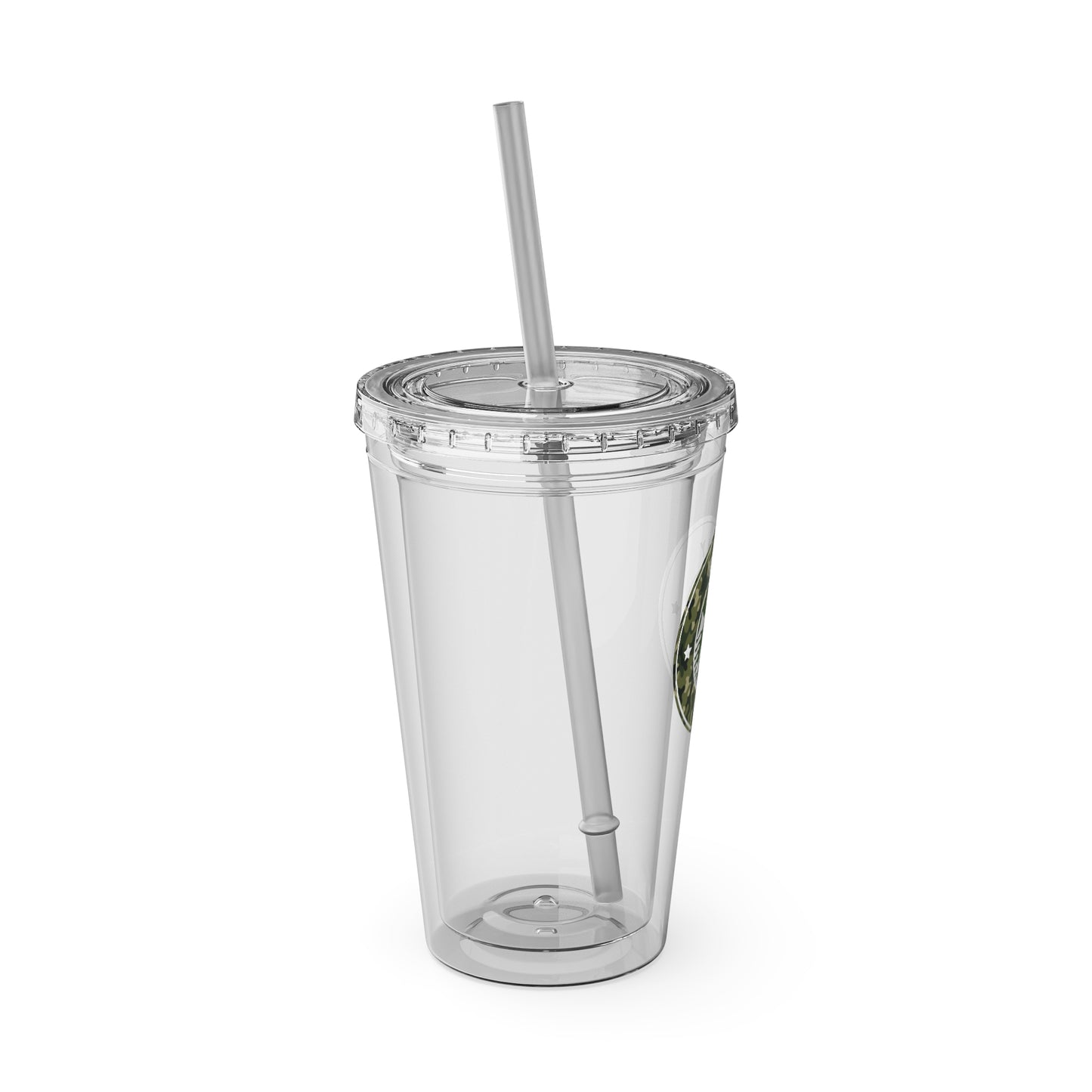 Army Wife Tumbler with Straw, 16oz