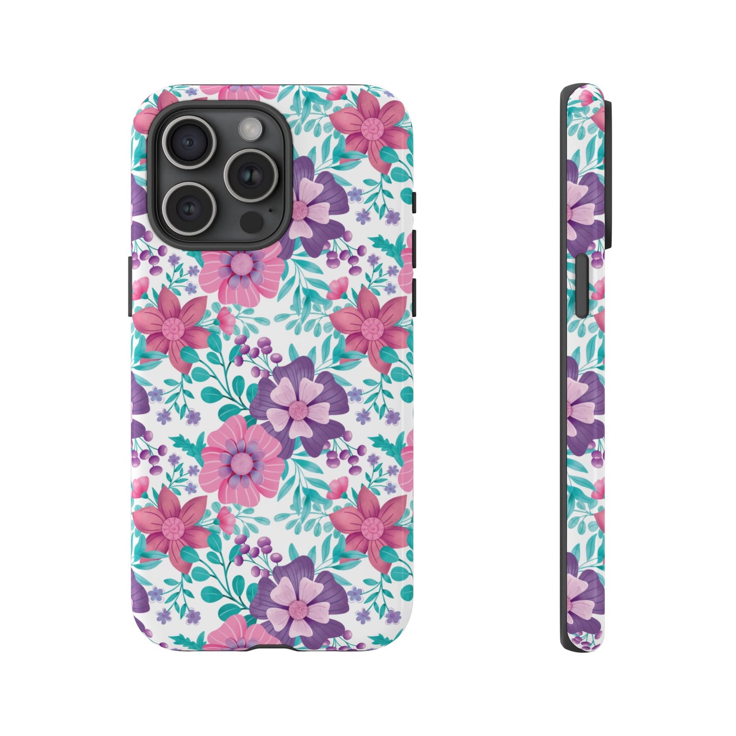 Pastel Flowers Protective Phone Case