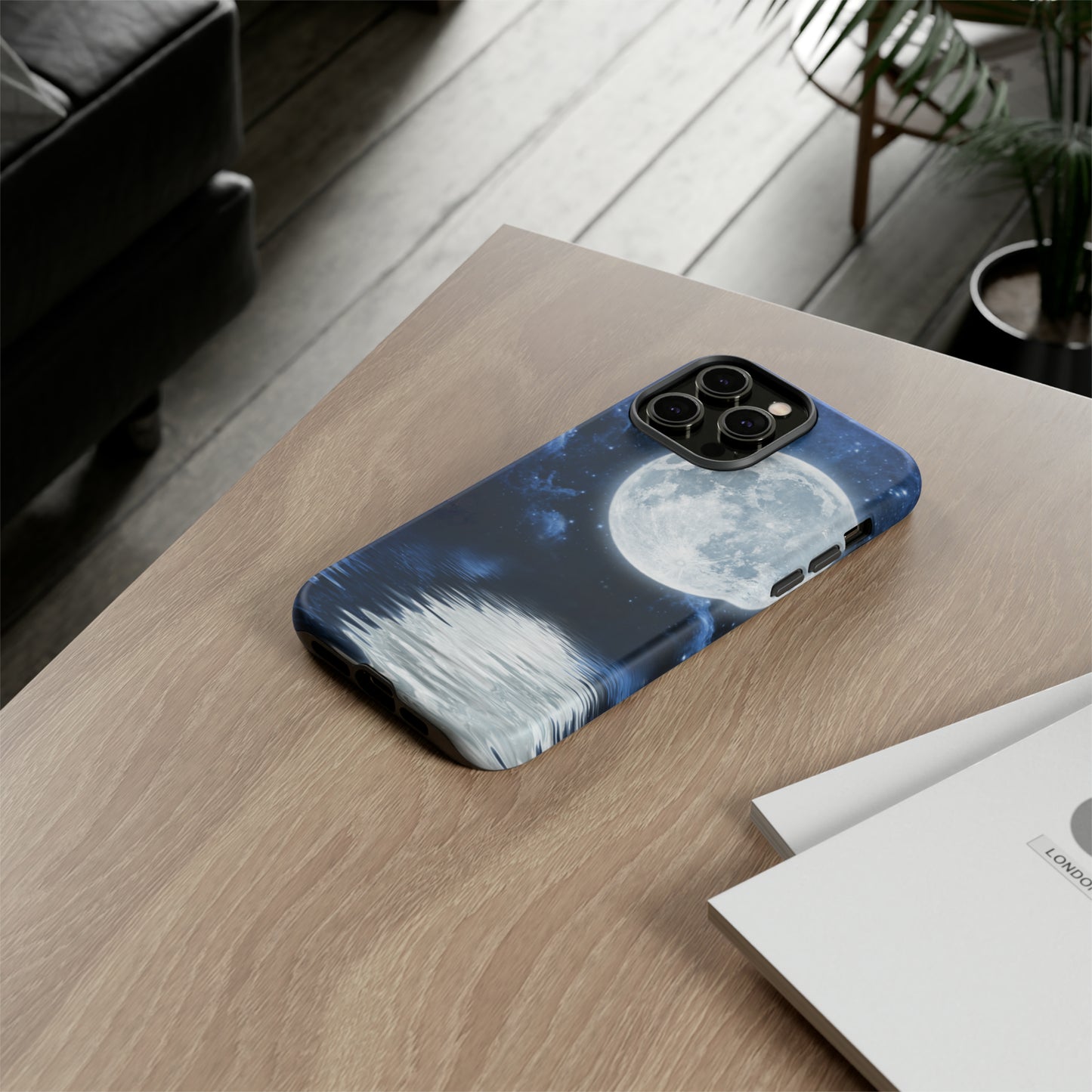 Moon Reflection Protective Phone Case for IPhone, Google and Samsung Phones