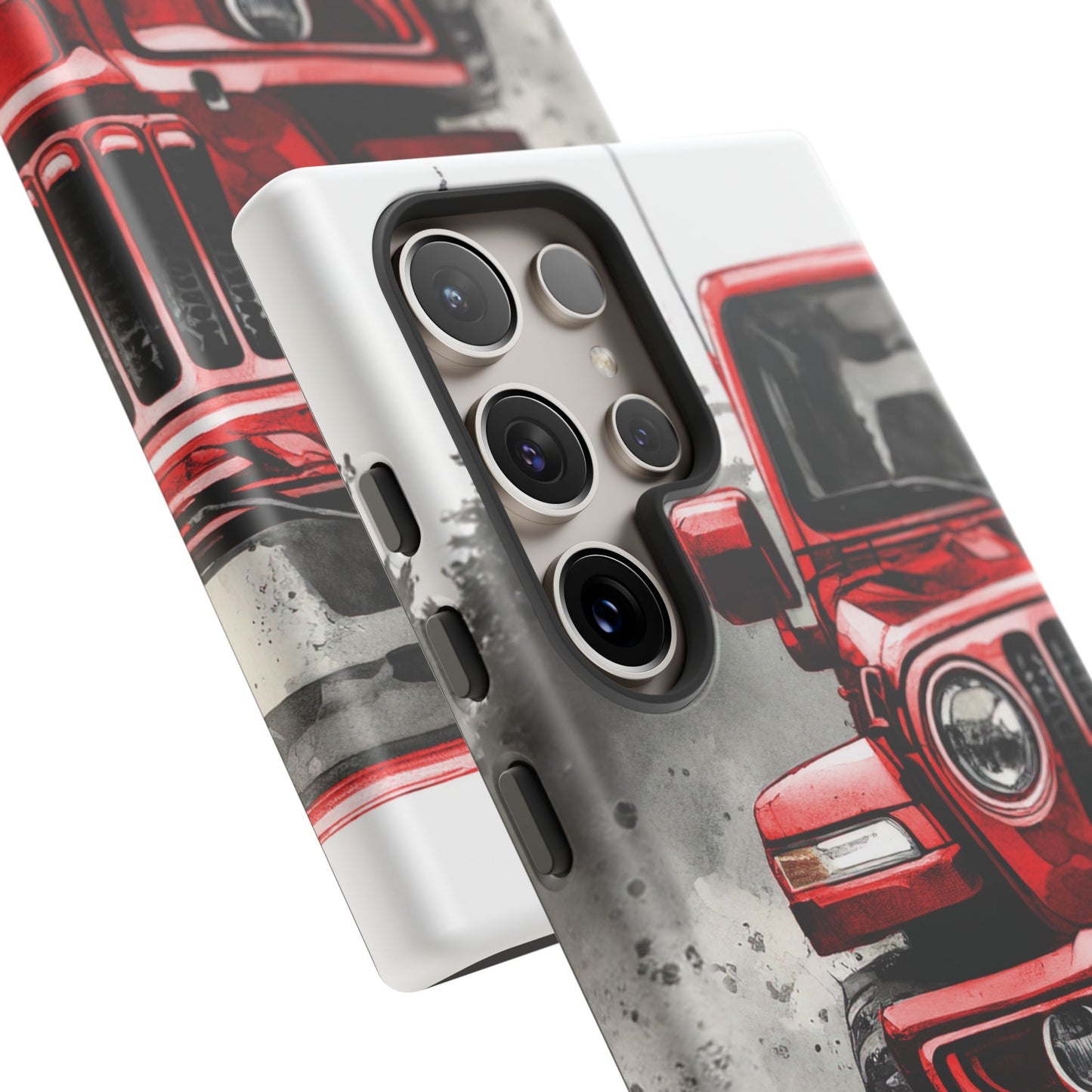 Off Road Love Red Wrangler Protective Phone Case for Iphone, Samsung and Google Phones