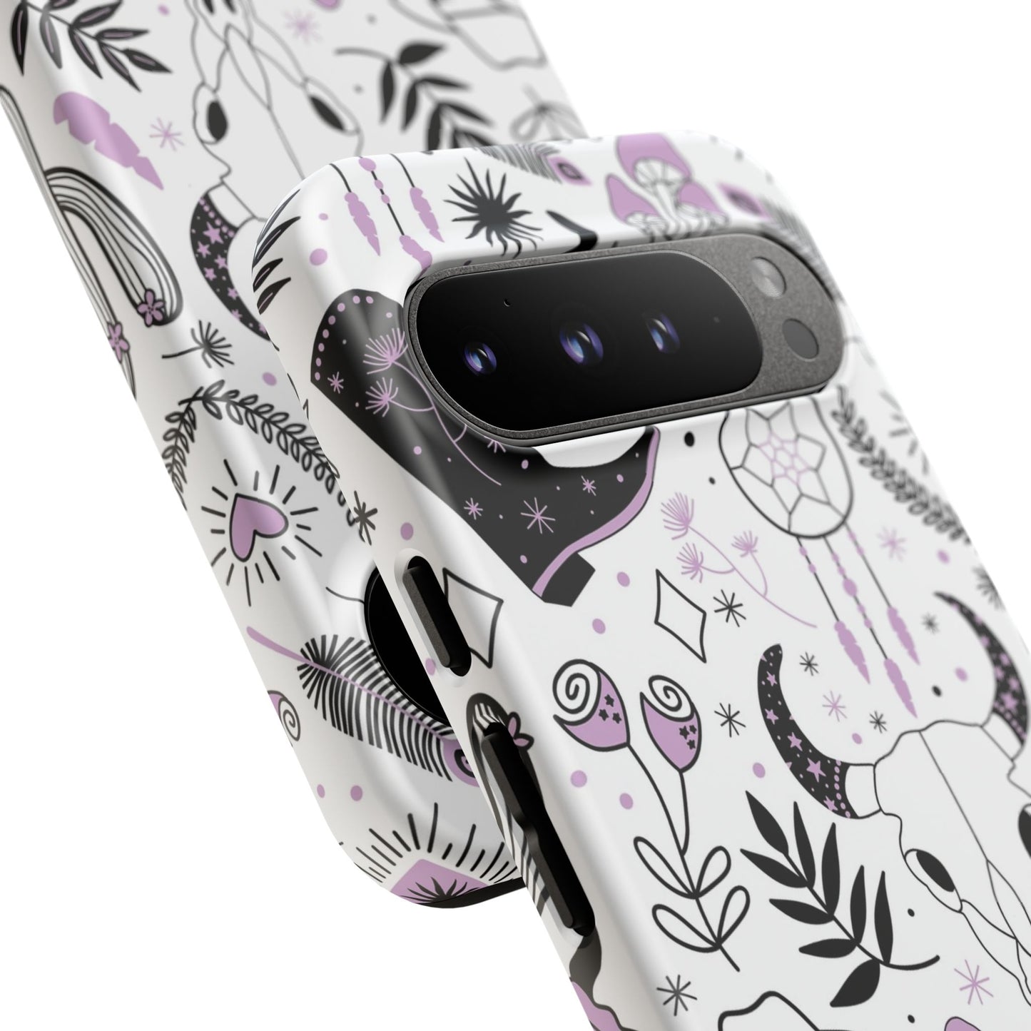 Purple and Black Western Protective Drop Proof Case Iphone, Samsung and Google phones