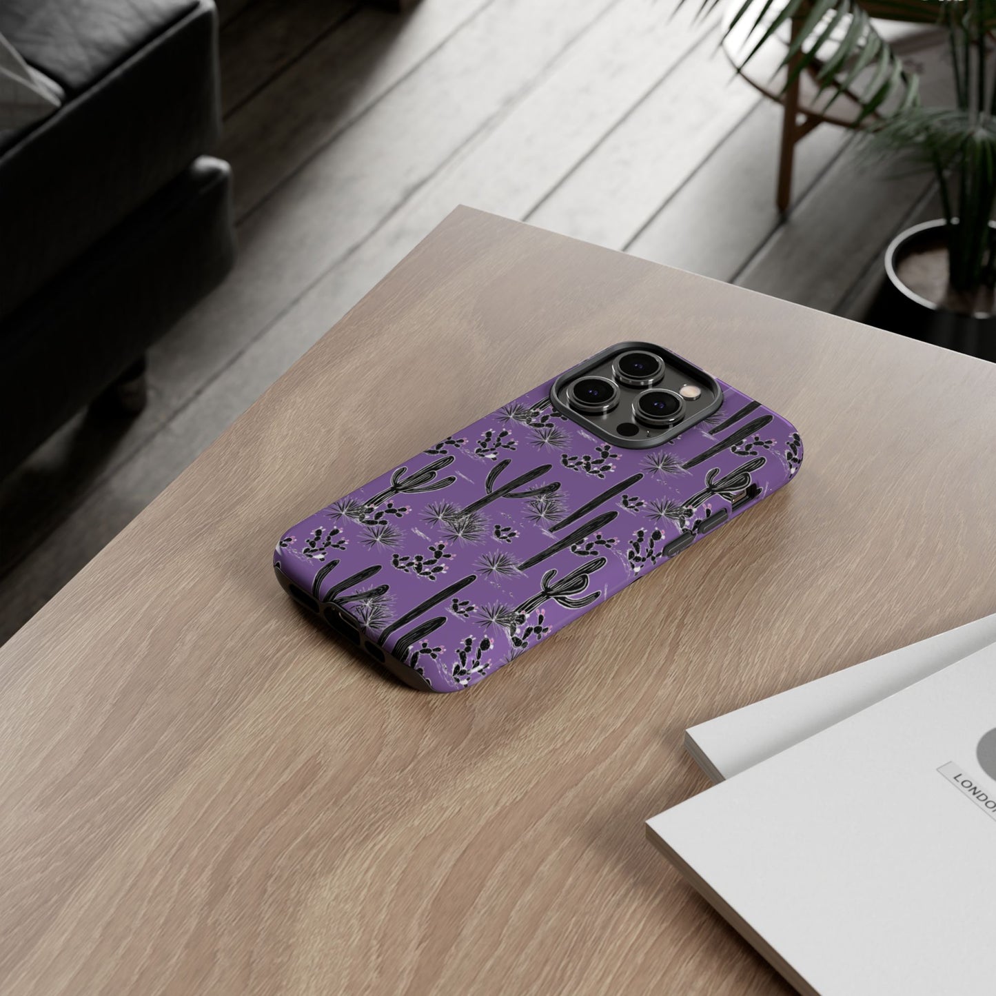 Purple Cactus Love Phone Case