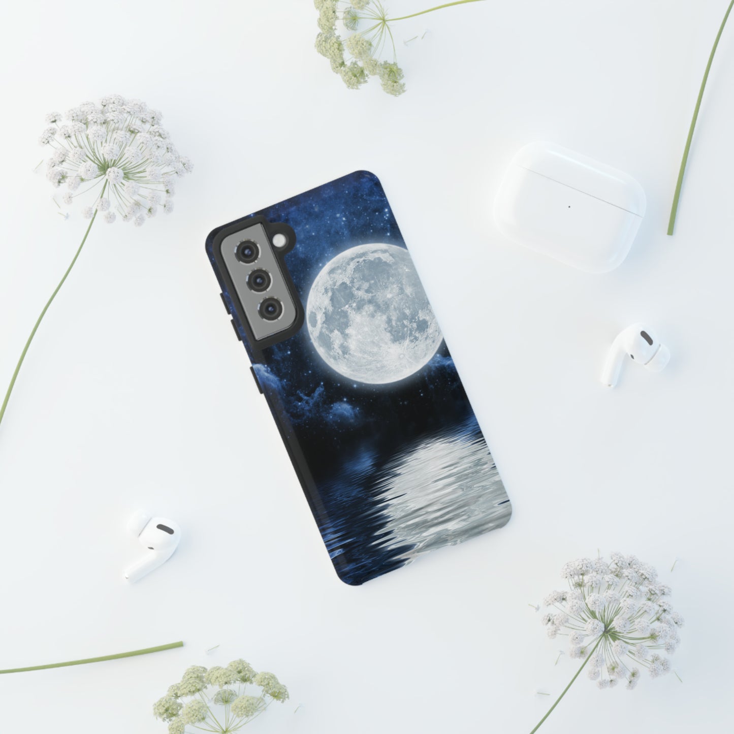 Moon Reflection Protective Phone Case for IPhone, Google and Samsung Phones