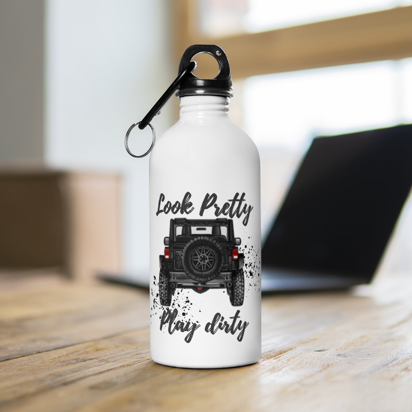 Look Pretty Play Dirty Stainless Steel Water Bottle