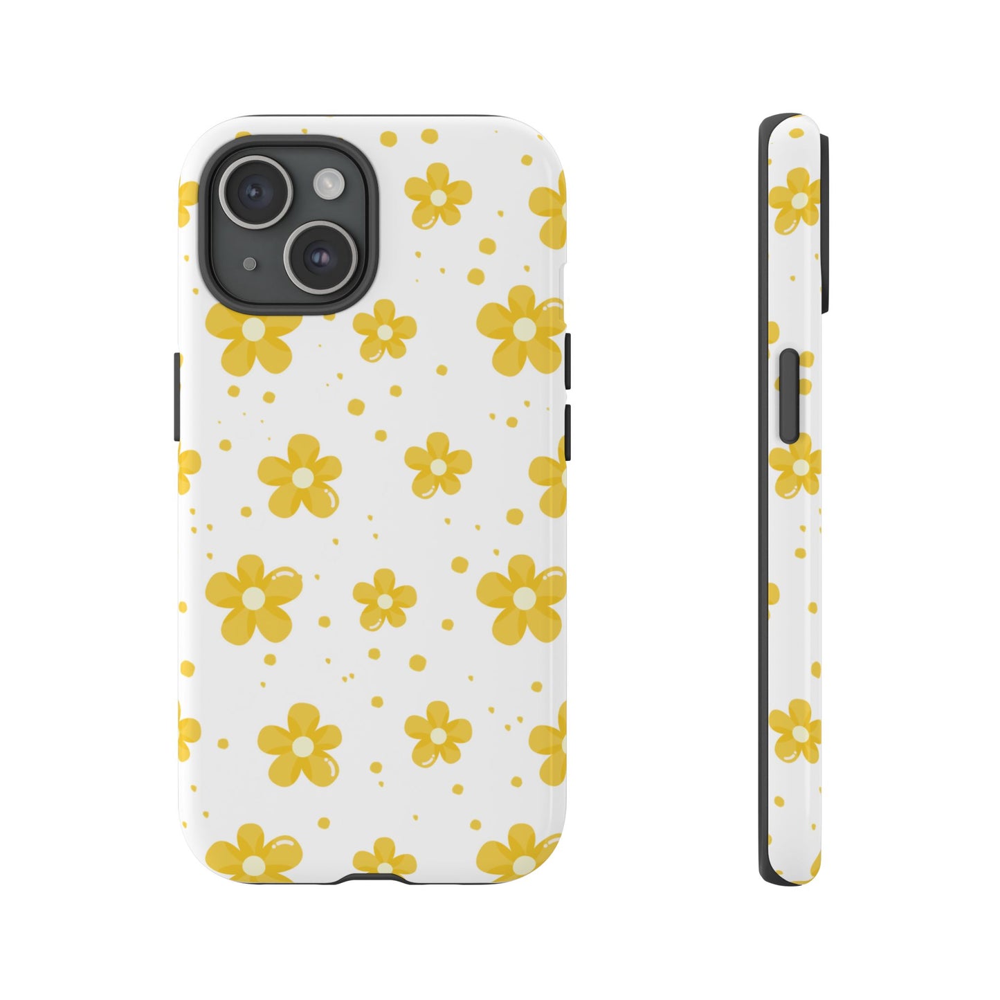 Yellow Flowers Protective Phone Case for Google, Apple and Samsung Phones