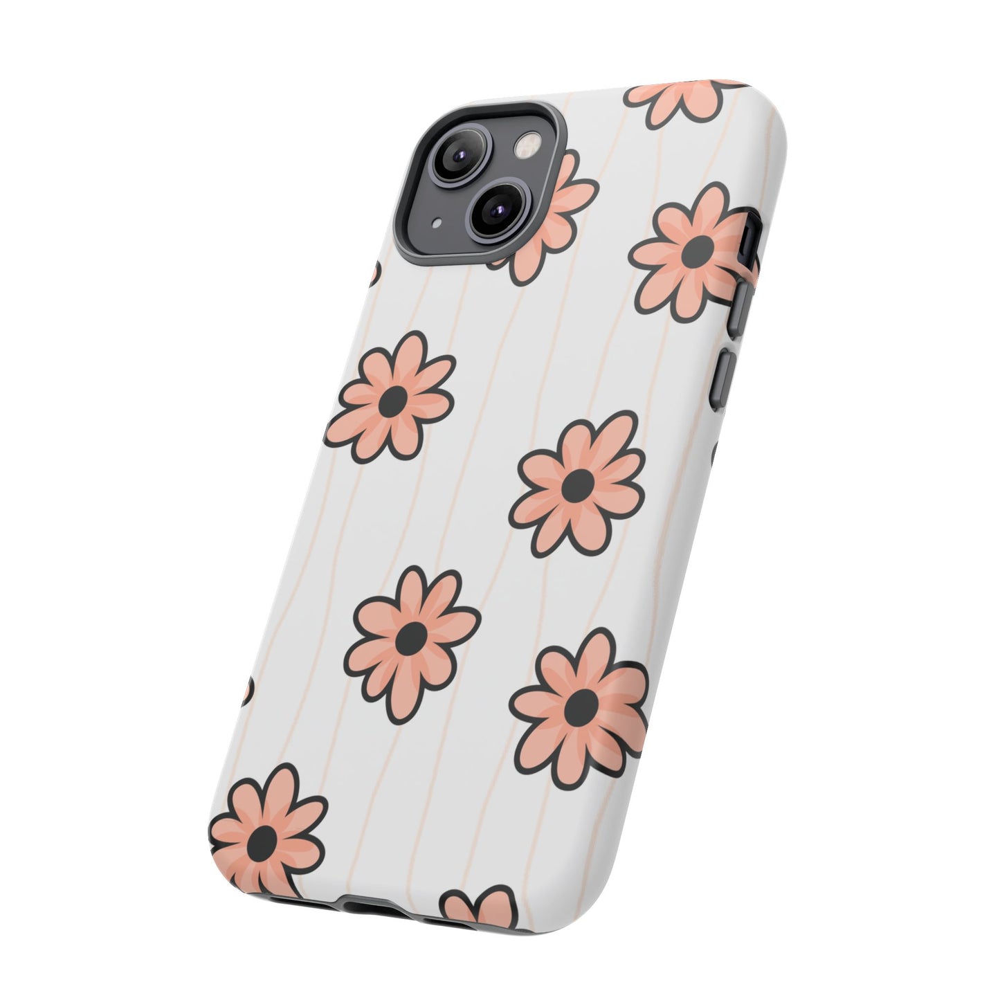 Pink Flowers Protective Phone Case