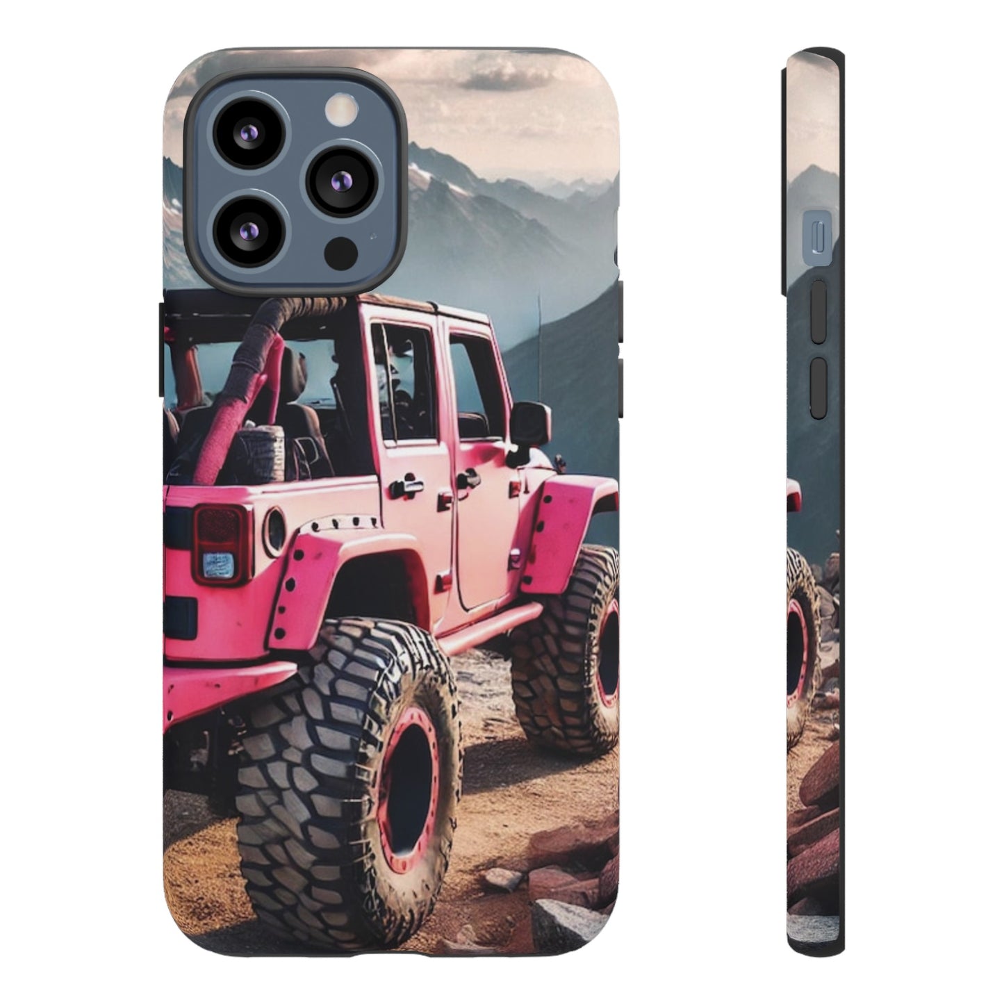 Pink Jeep Protective Phone Case