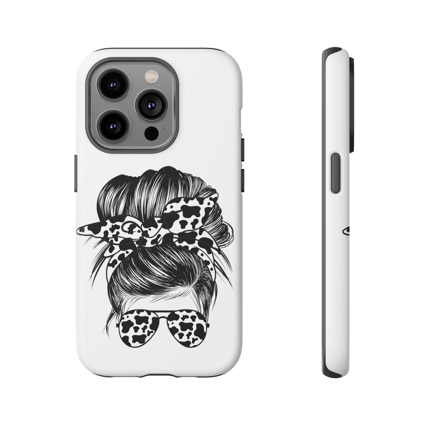 Cow Print Woman Mom Wife Protective Phone Case for Iphone, Samsung and Google Phones