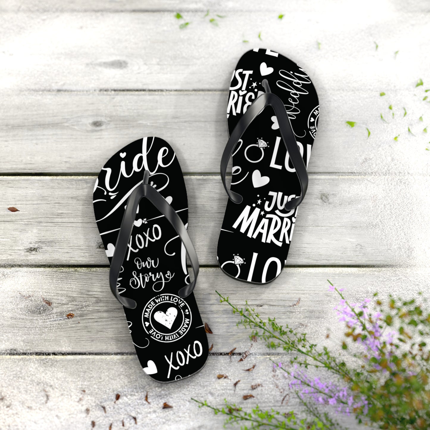 Bride Just Married Flip Flops