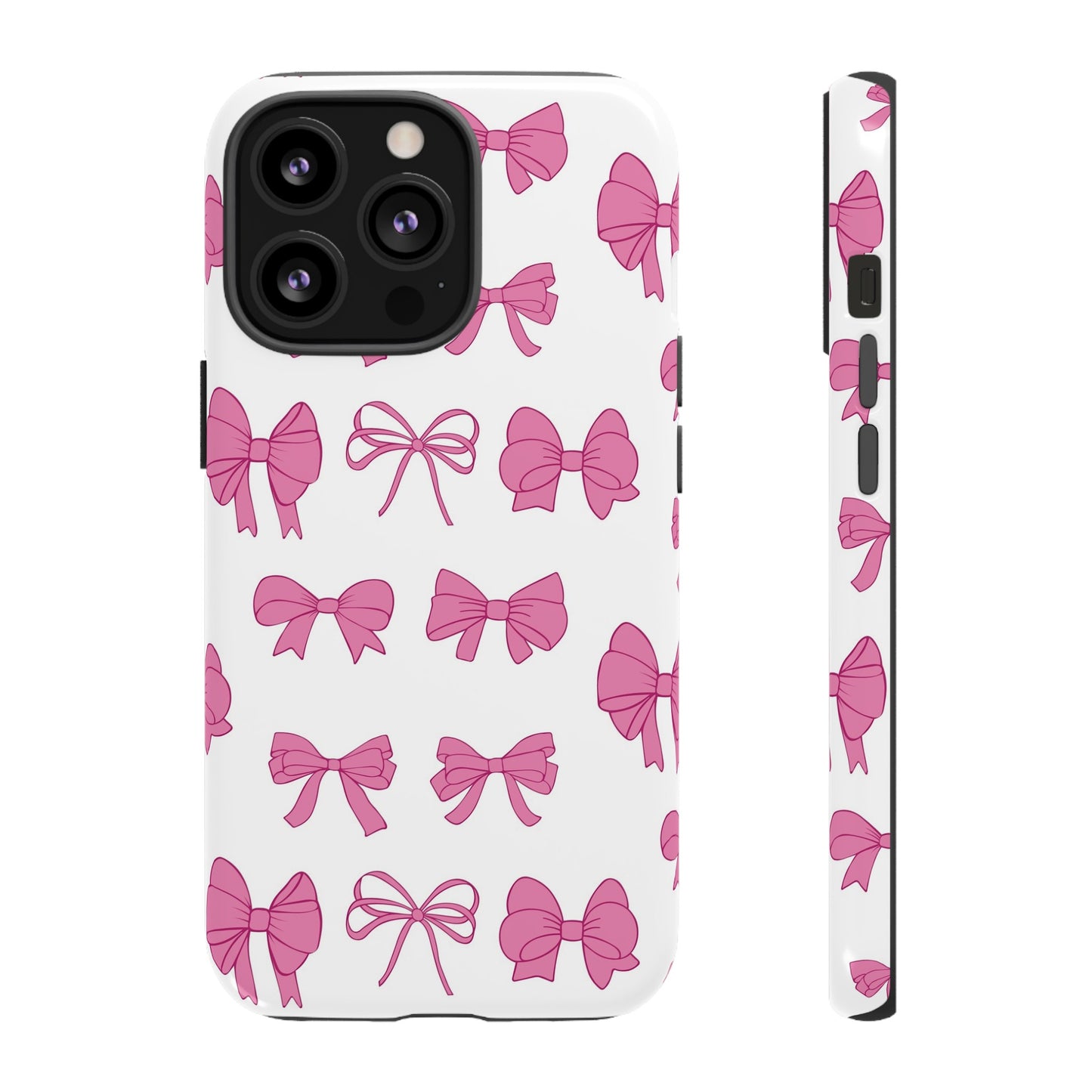 Pink Bows Protective Phone Case for Iphone, Samsung and Google Phones