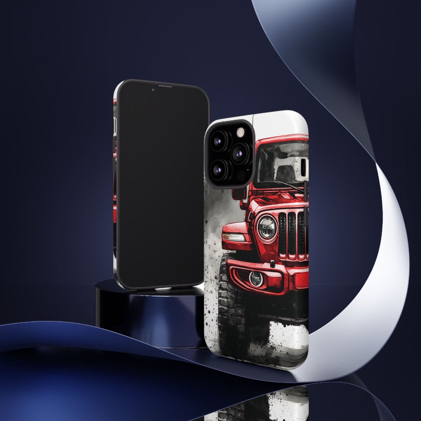 Off Road Love Red Wrangler Protective Phone Case for Iphone, Samsung and Google Phones