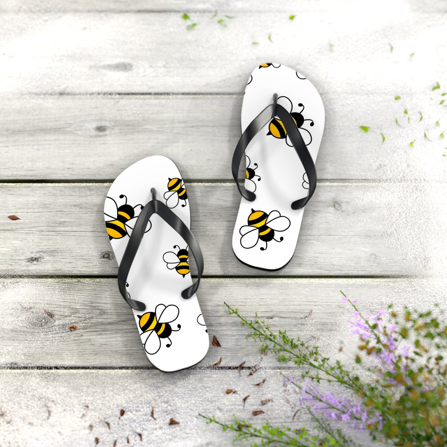 Bumble Bee Summer Flip Flops