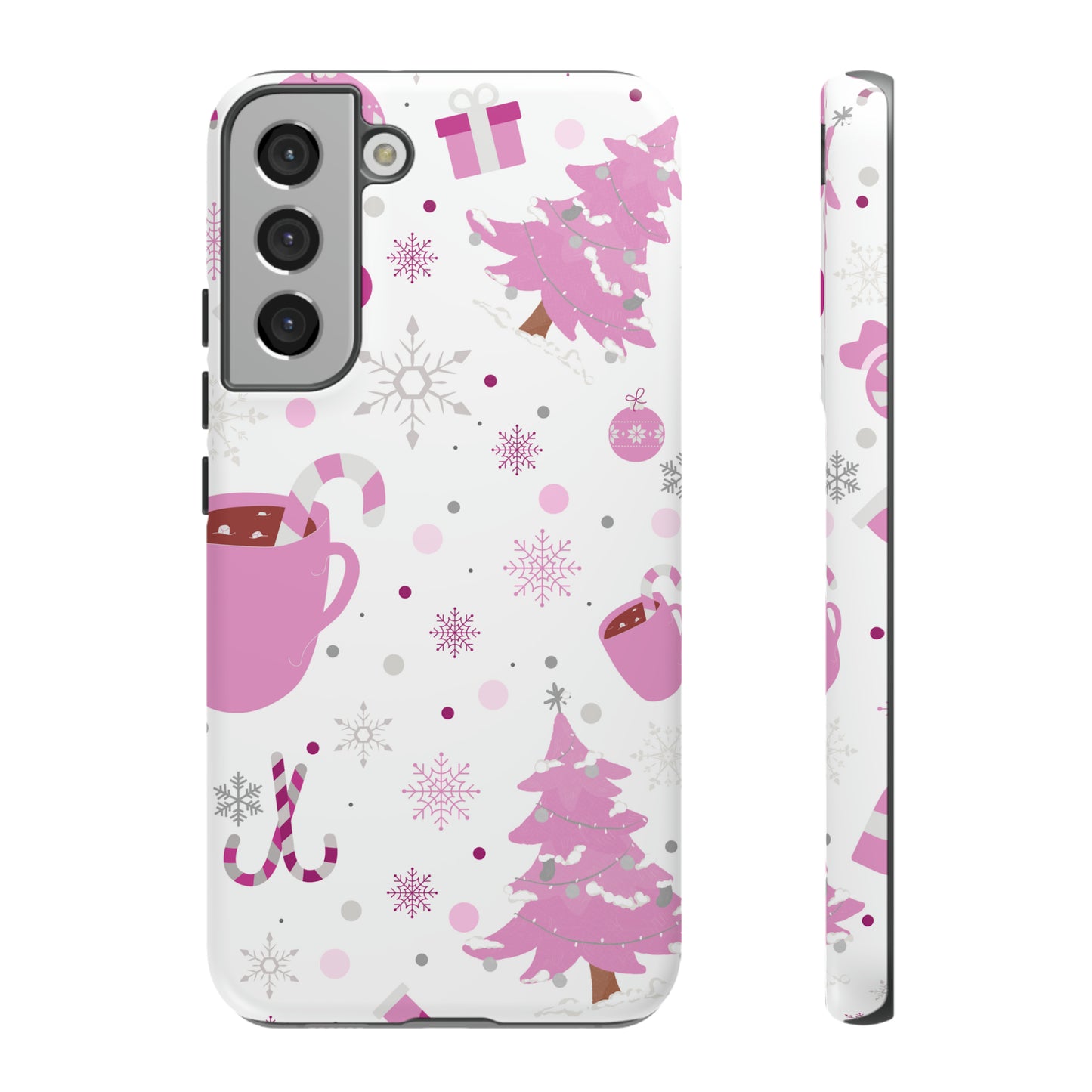 Pink Christmas Protective Case for Iphone, Samsung and