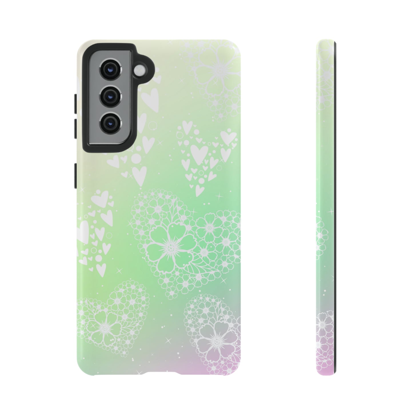 Pastel Heart Ombre Protective Case for Iphone, Google and Samsung