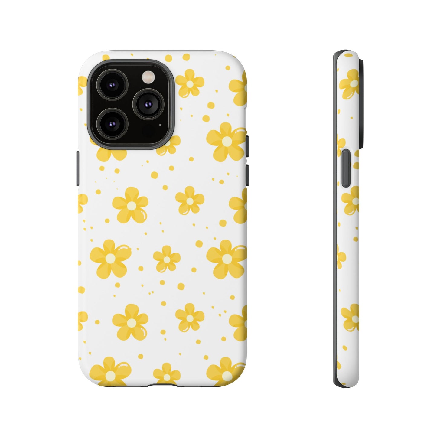 Yellow Flowers Protective Phone Case for Google, Apple and Samsung Phones