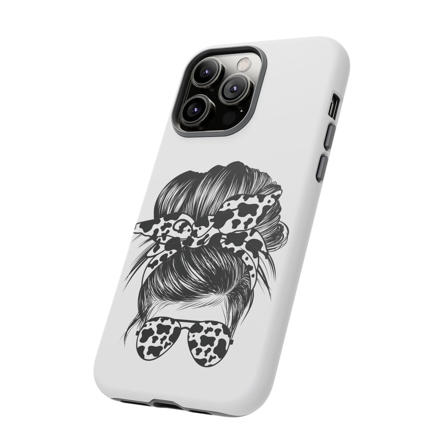 Cow Print Woman Mom Wife Protective Phone Case for Iphone, Samsung and Google Phones