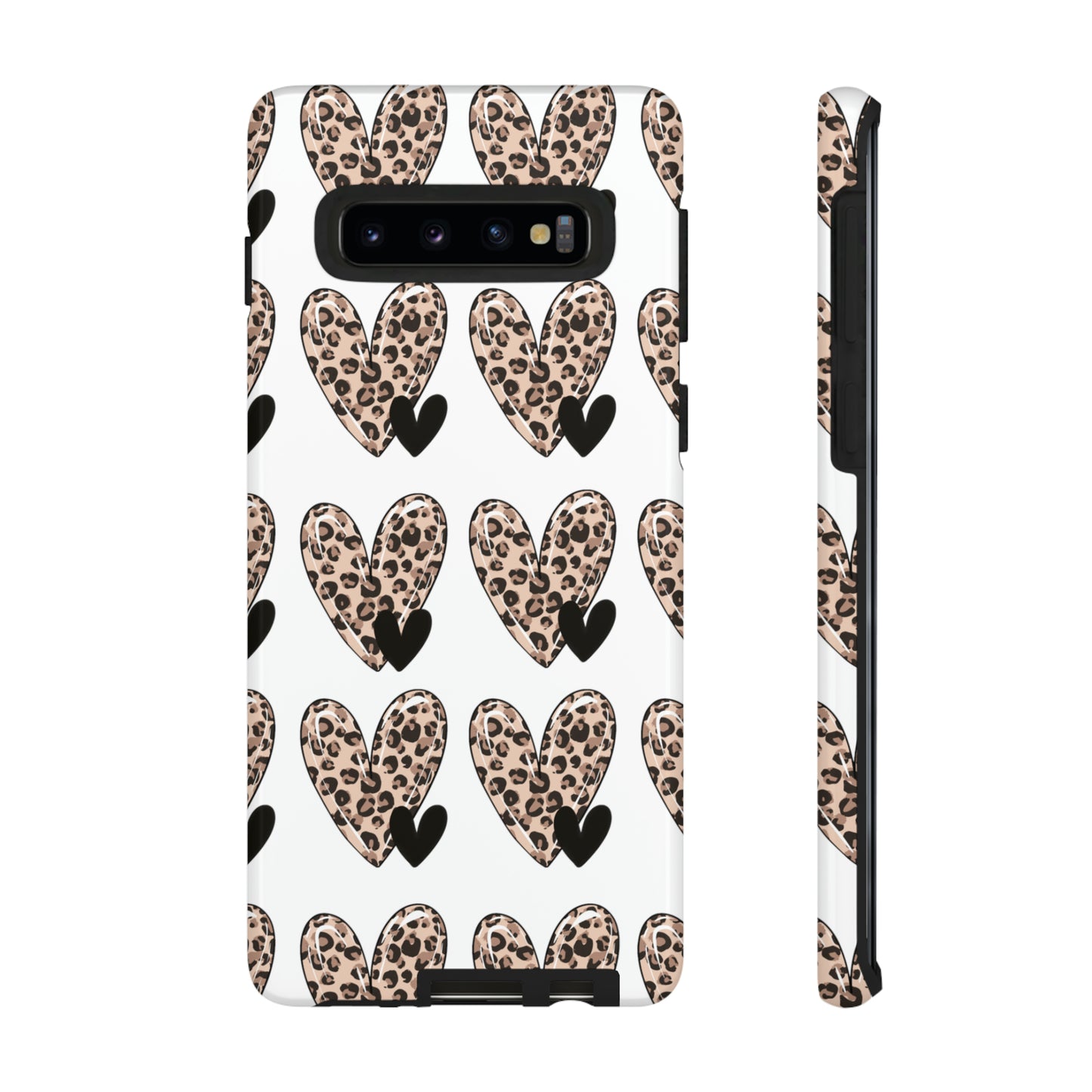 Leopard Hearts Protective Case for IPhone. Samsung and Google phones