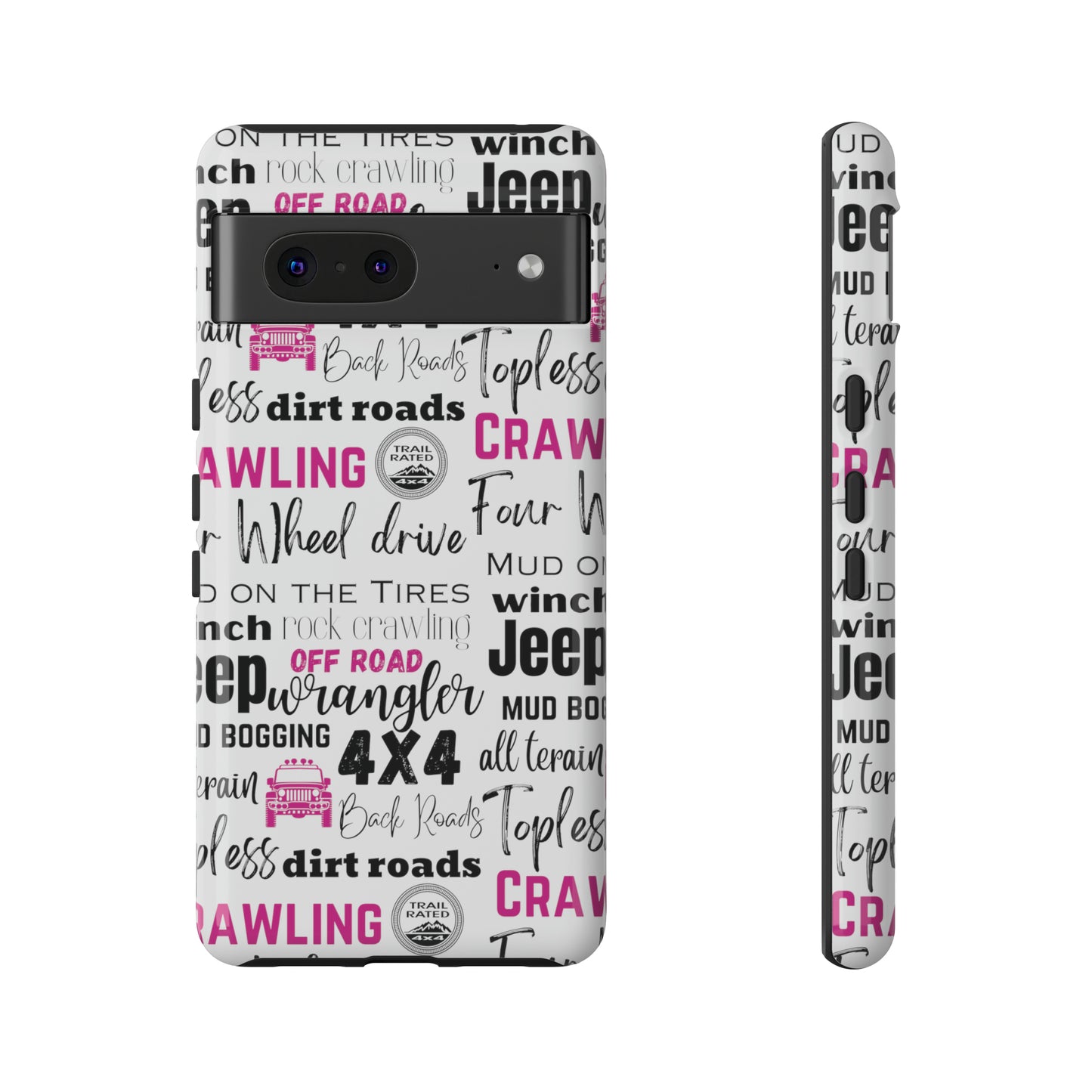 Off Road Subway Art Splash of Pink Protective Phone Case for Iphone, Samsung and Google Phones