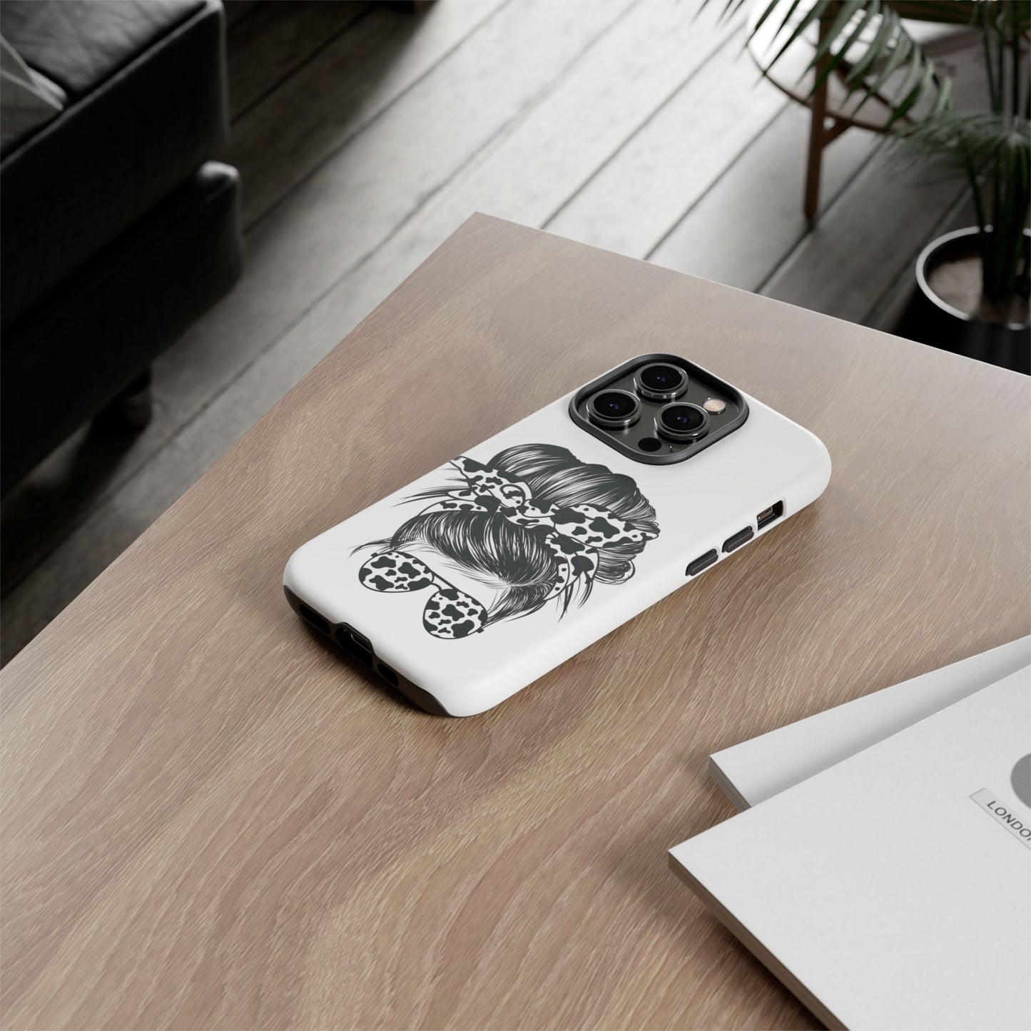 Cow Print Woman Mom Wife Protective Phone Case for Iphone, Samsung and Google Phones