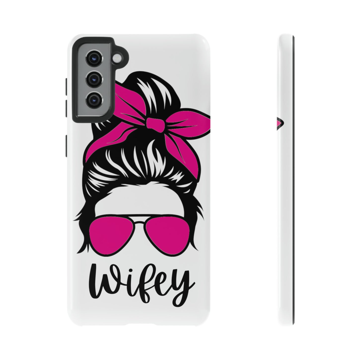 Pink Wifey Protective Case for IPhone, Samsung and Google