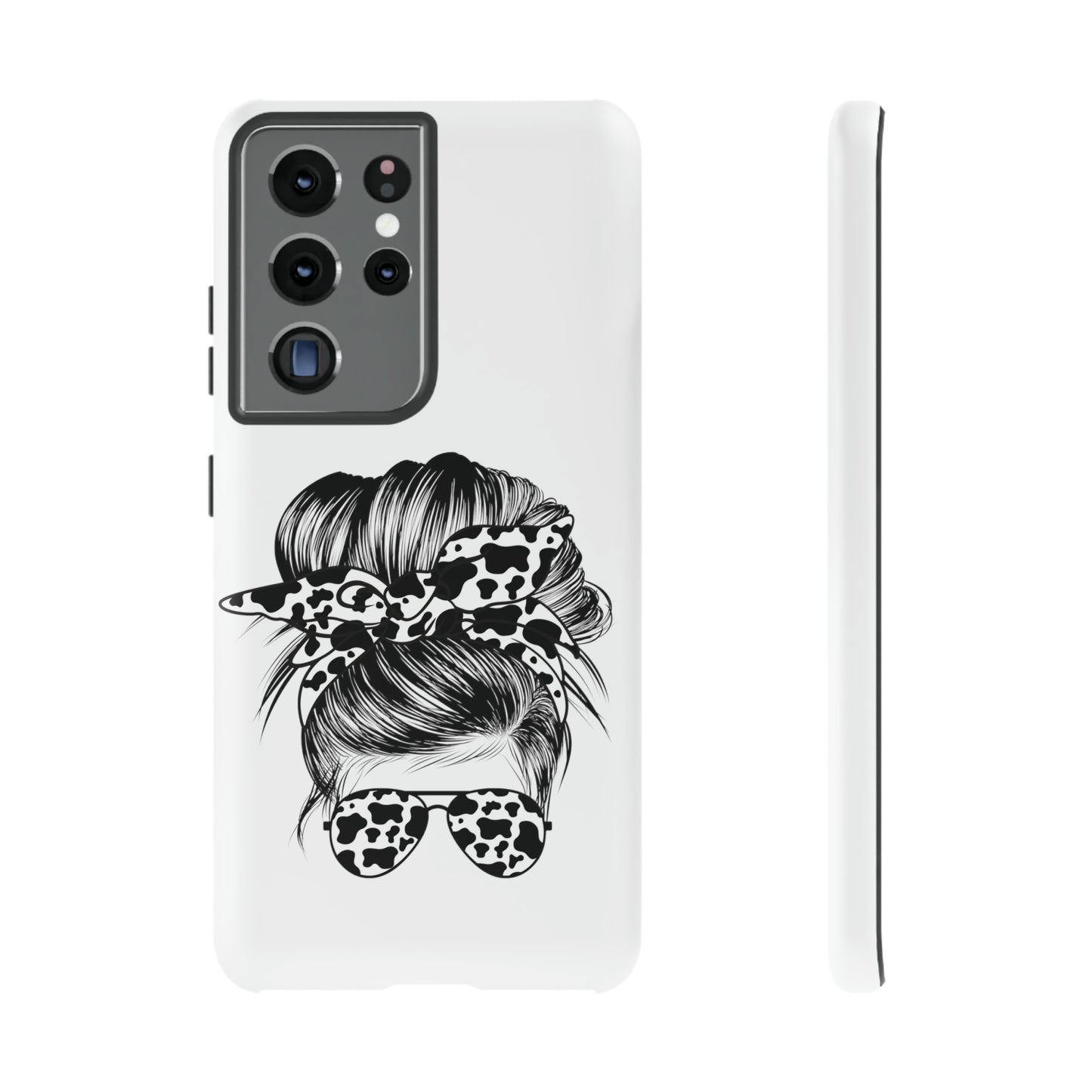 Cow Print Woman Mom Wife Protective Phone Case for Iphone, Samsung and Google Phones