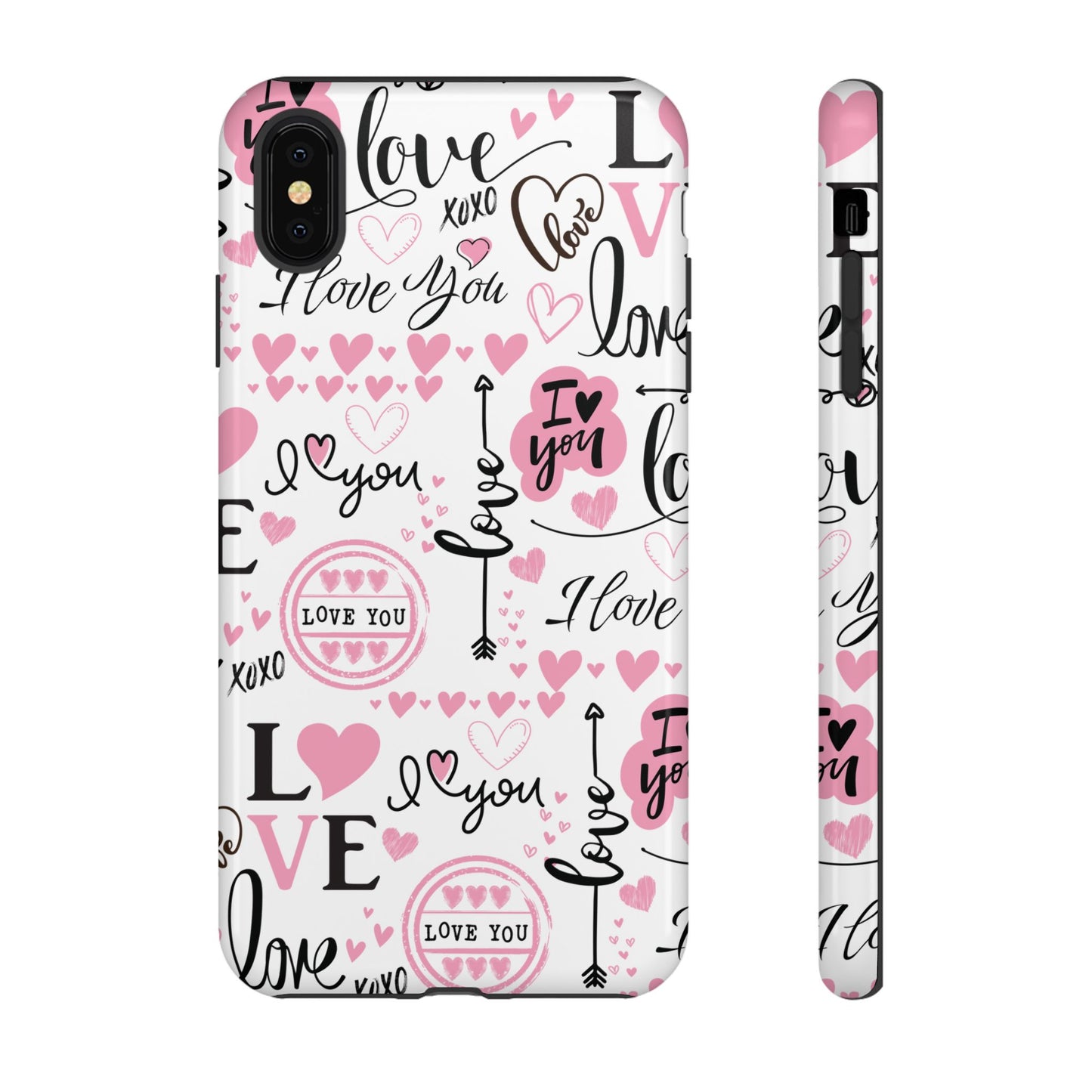 Valentine Love Pink Protective Phone Case for Iphone, Samsung and Google Devices