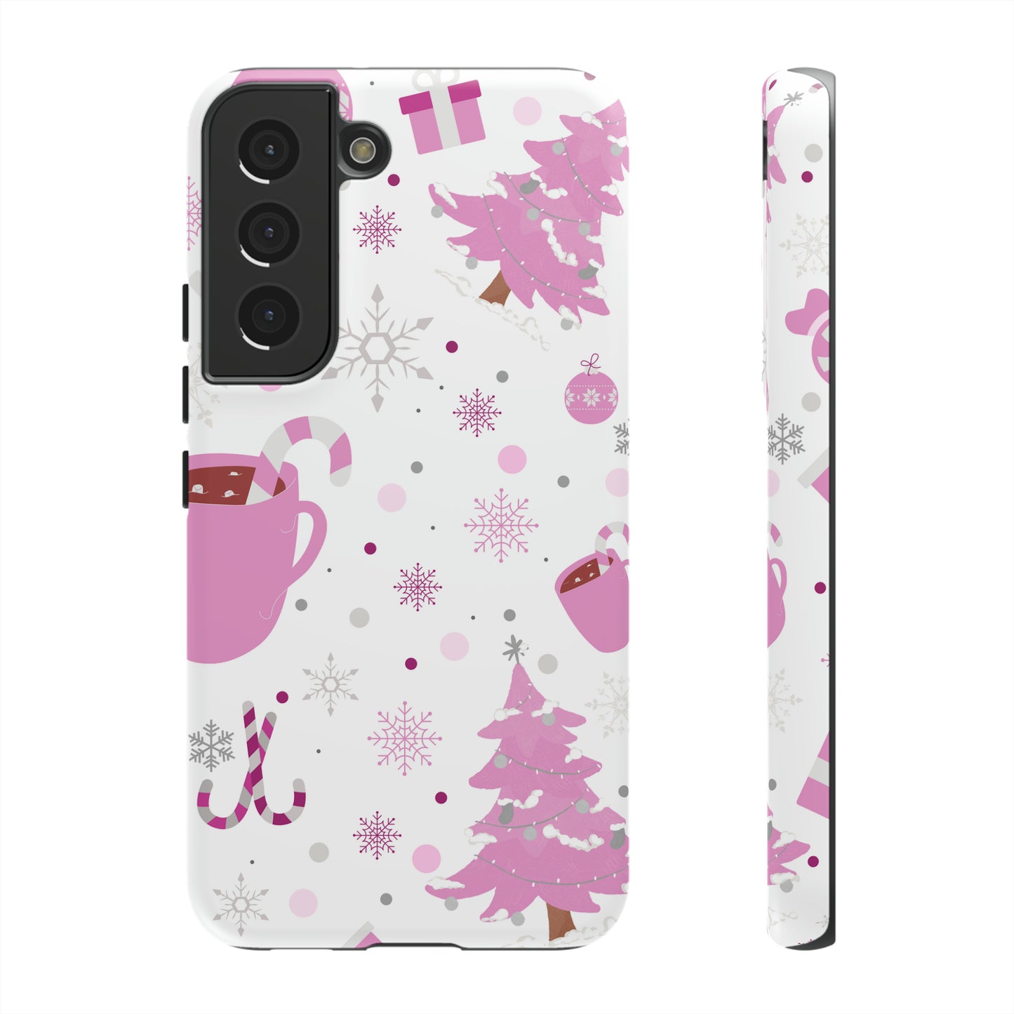 Pink Christmas Protective Case for Iphone, Samsung and