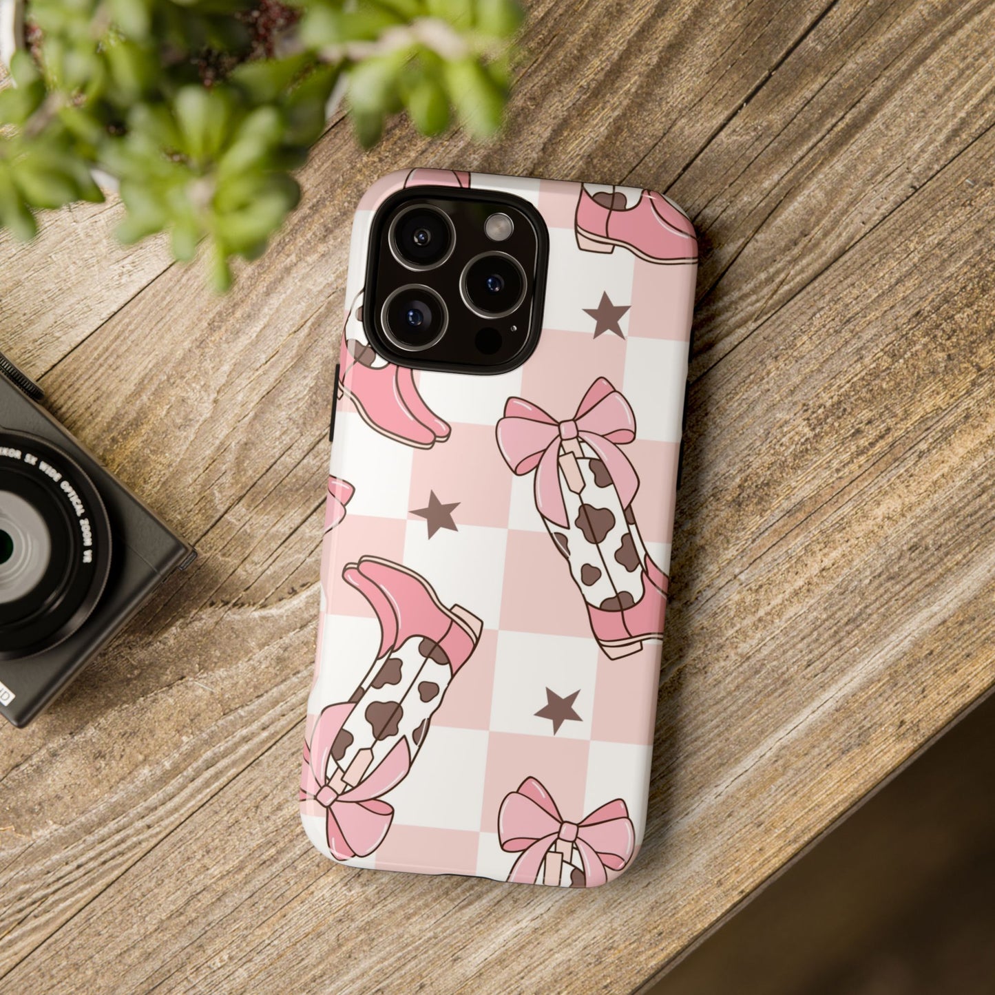 Cowboy Boots and Bows Protective Phone Case