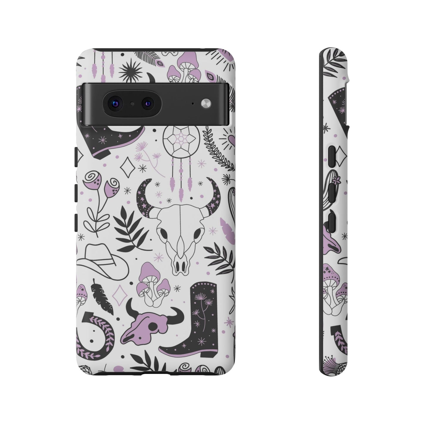 Purple and Black Western Protective Drop Proof Case Iphone, Samsung and Google phones