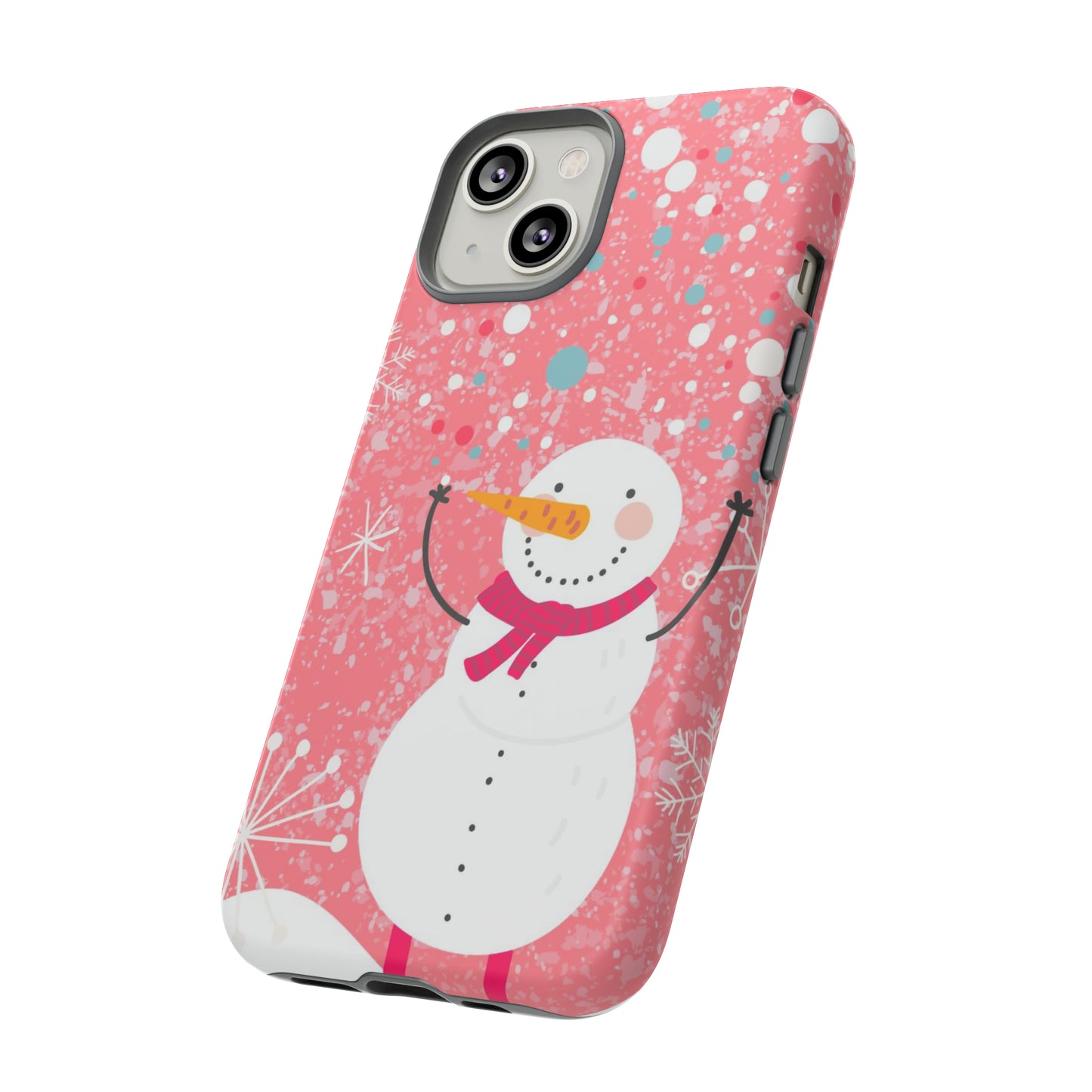 Pink Snowman Protective Case for Iphone, Samsung and a Google phones