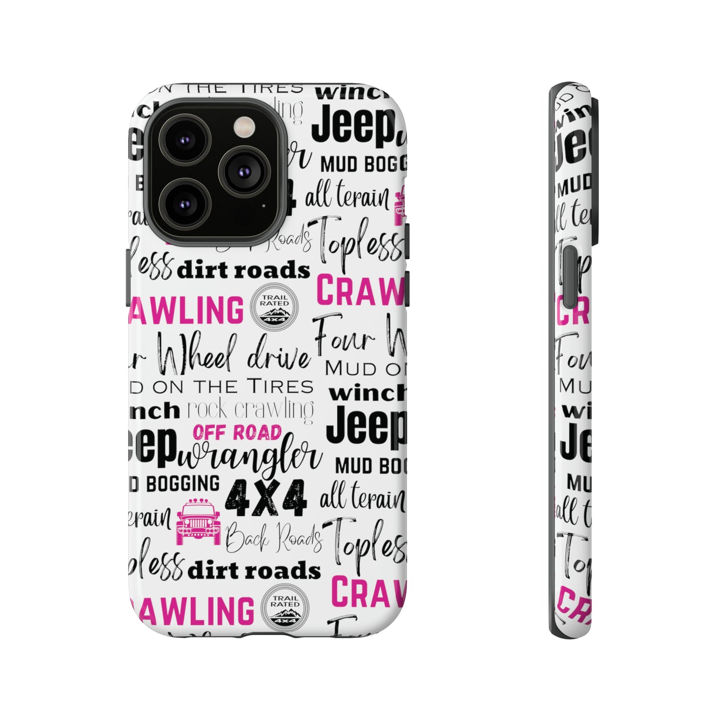 Off Road Subway Art Splash of Pink Protective Phone Case for Iphone, Samsung and Google Phones