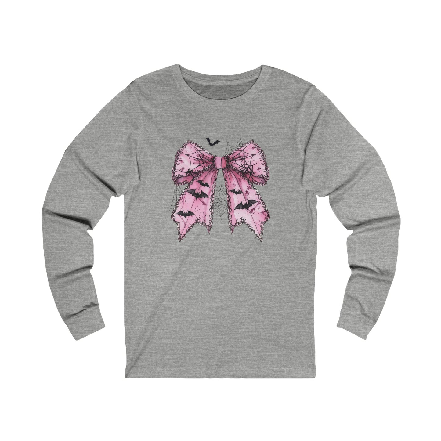 Pink Halloween Bow Unisex Jersey Long Sleeve Tee