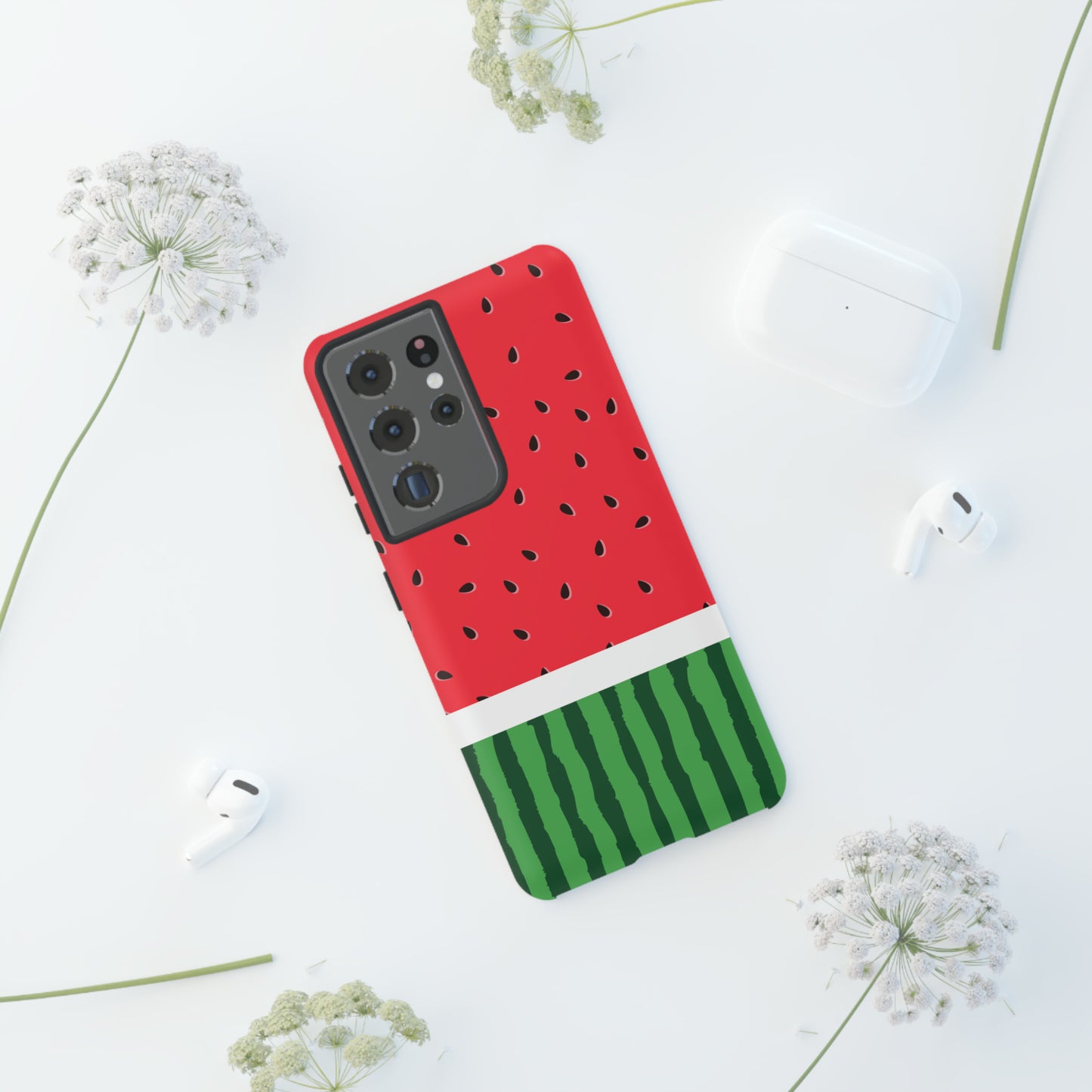 Adorable Watermelon Protective Phone Case for Google, Iphone, and Samsung Phone Cases