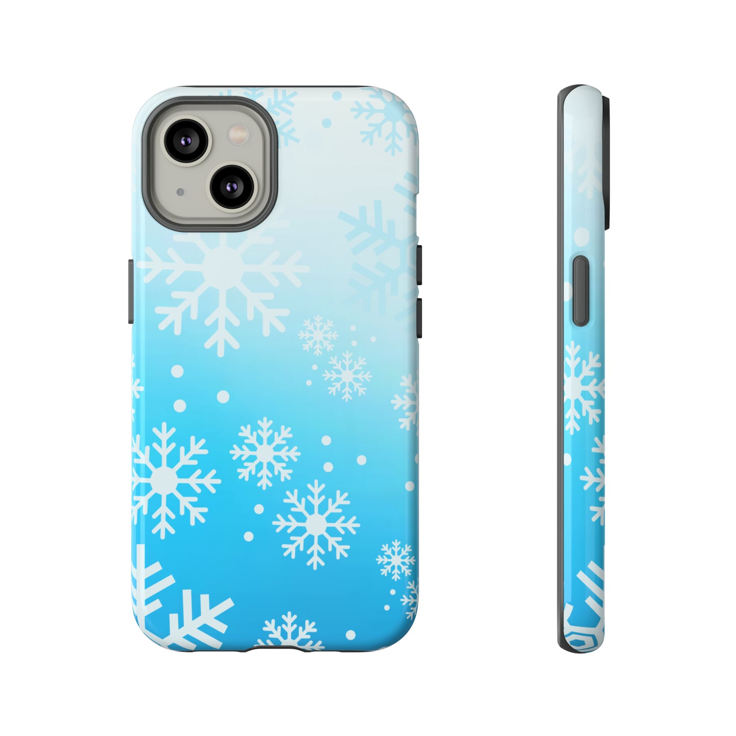 Winter, frozen, snowflake ombré protective phone case for Google, Samsung and IPhone