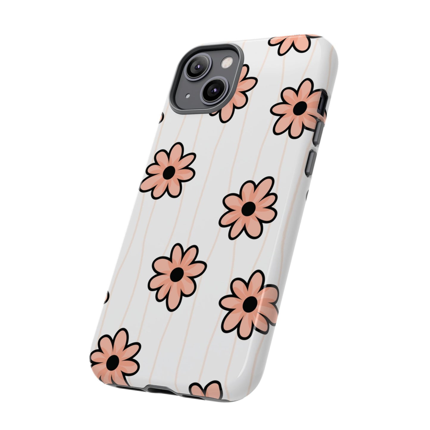 Pink Flowers Protective Phone Case