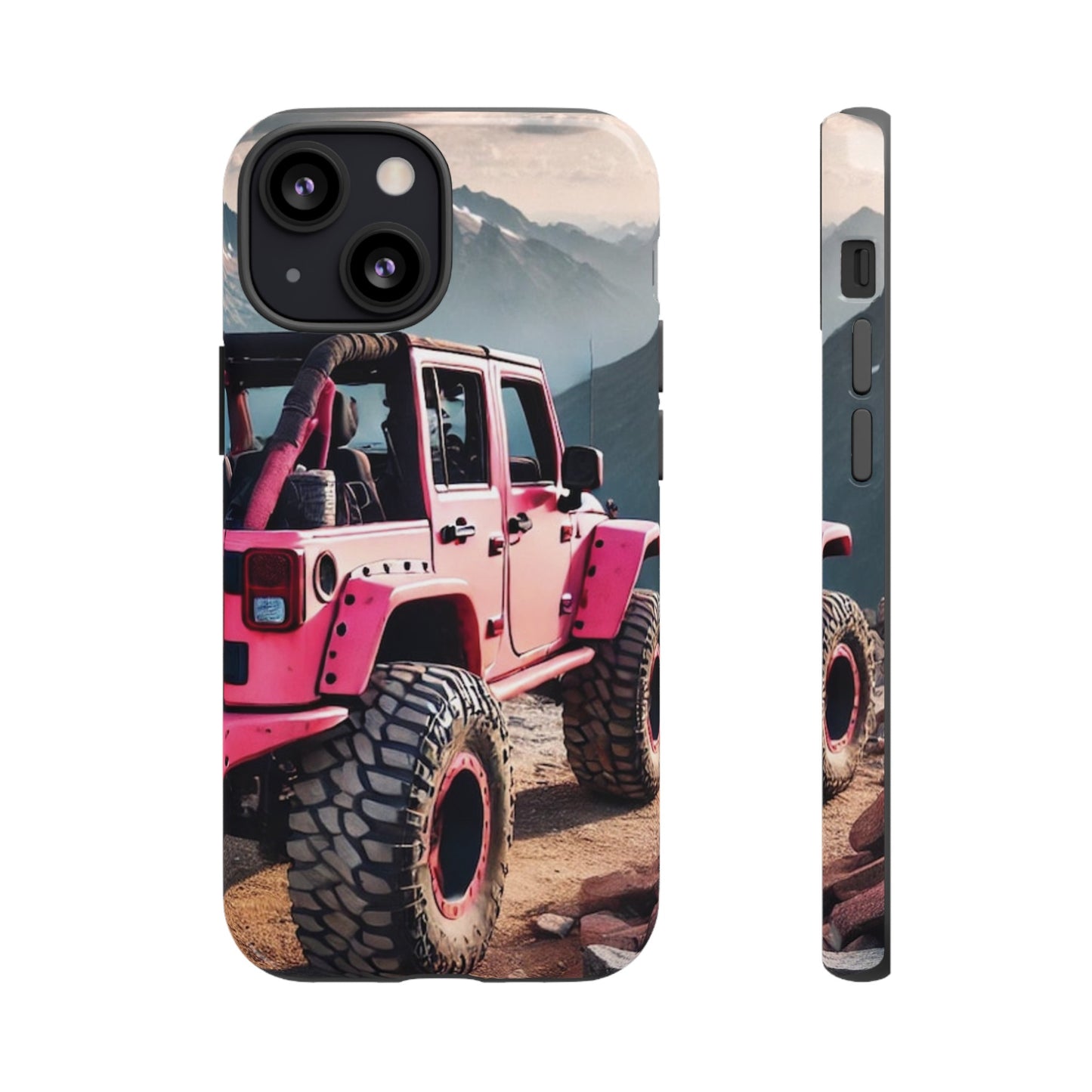 Pink Jeep Protective Phone Case