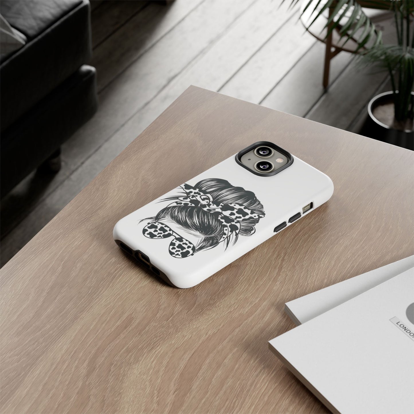 Cow Print Woman Mom Wife Protective Phone Case for Iphone, Samsung and Google Phones