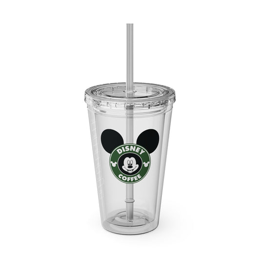 Mickey CoffeeTumbler with Straw, 16oz