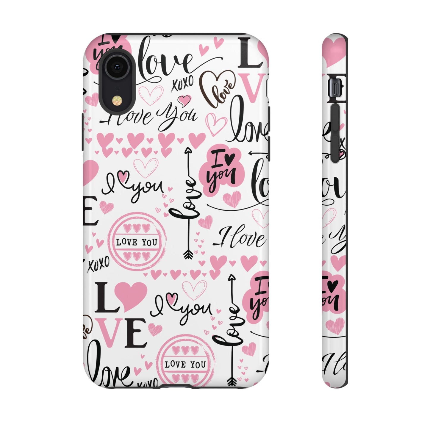 Valentine Love Pink Protective Phone Case for Iphone, Samsung and Google Devices