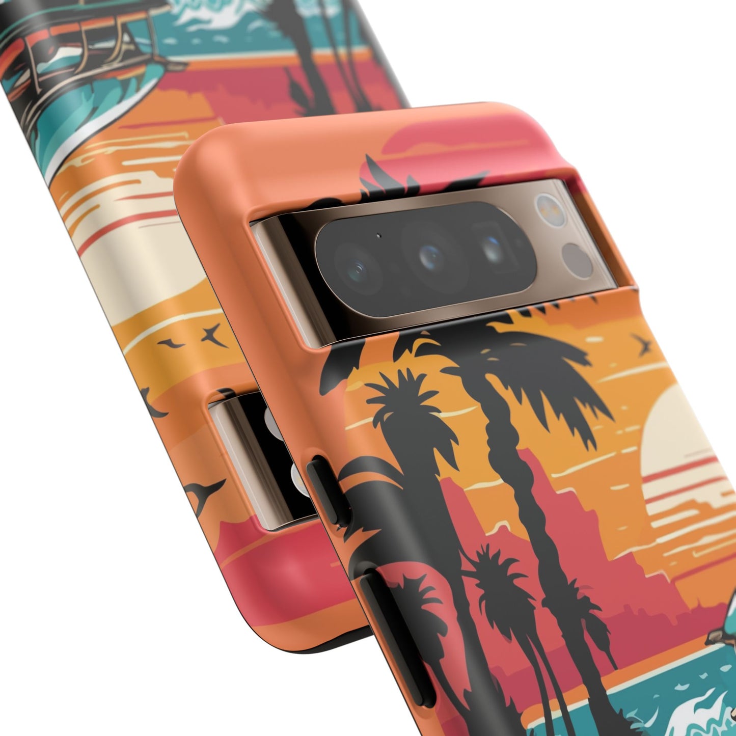 Summer Retro Sunset Protective Phone Case