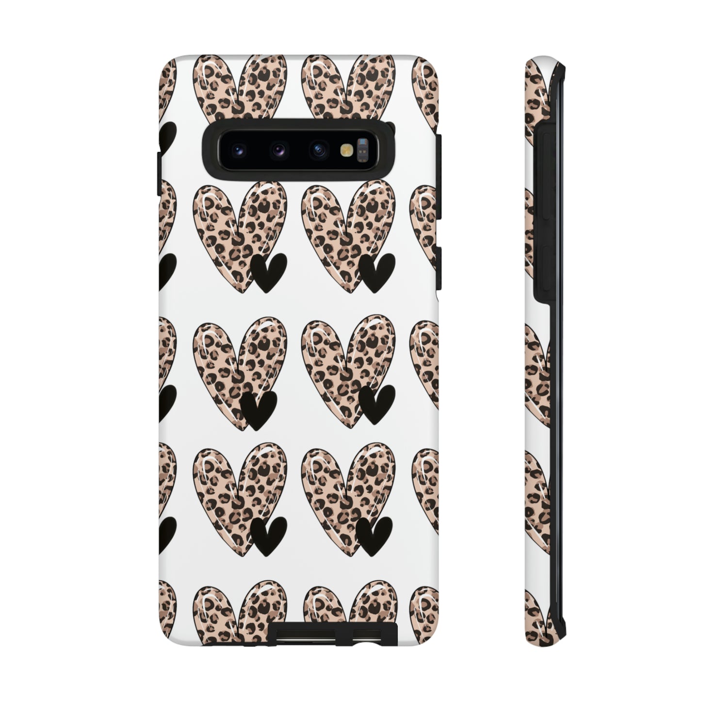 Leopard Hearts Protective Case for IPhone. Samsung and Google phones