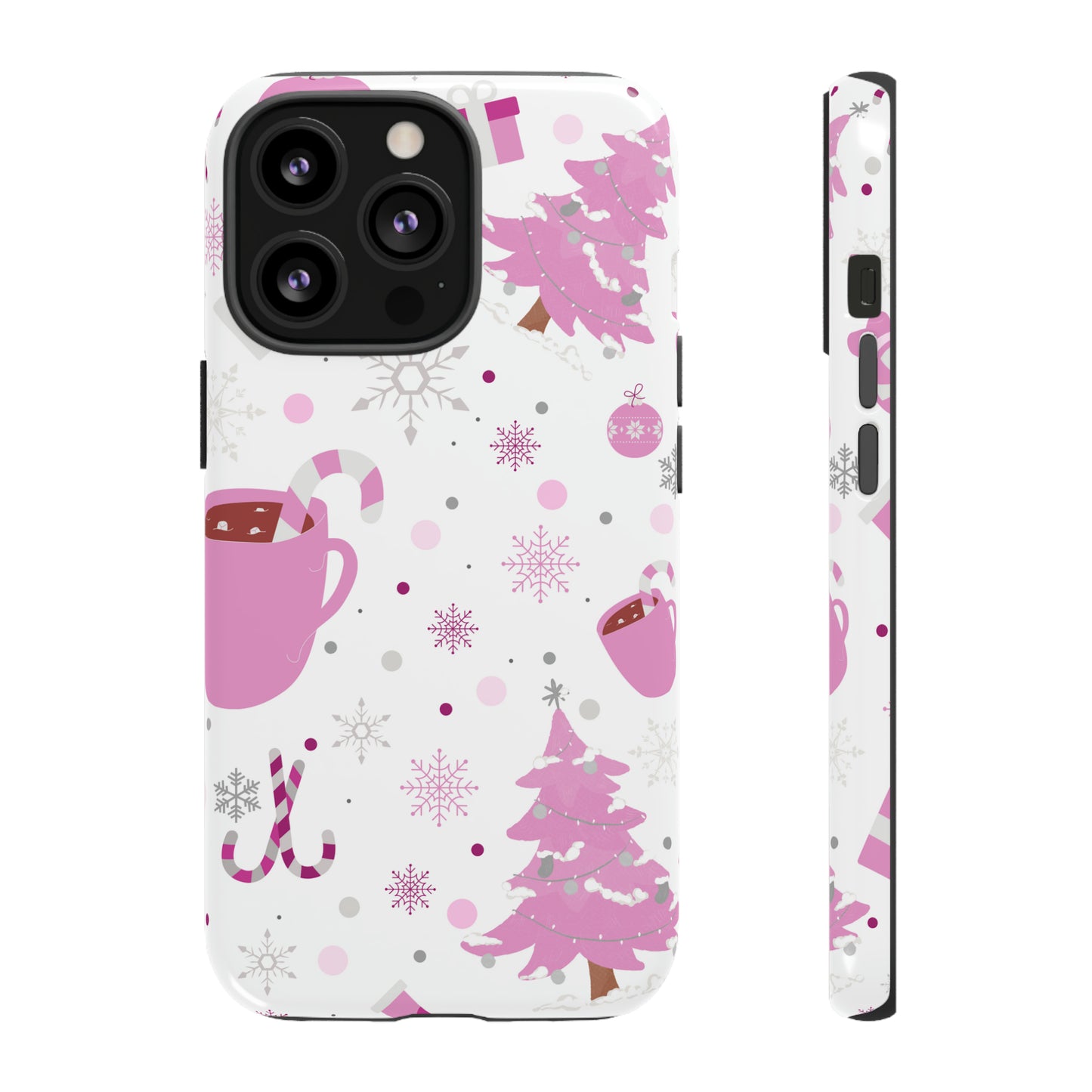 Pink Christmas Protective Case for Iphone, Samsung and