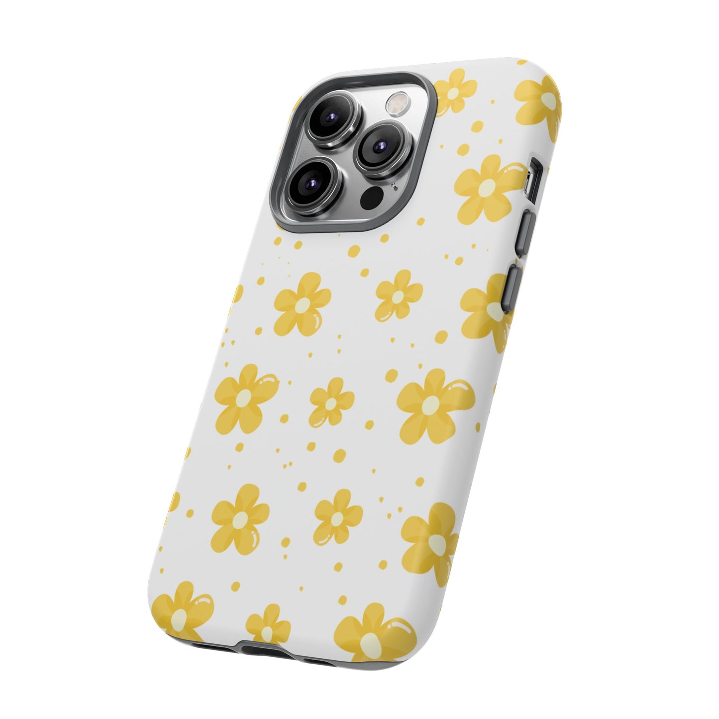 Yellow Flowers Protective Phone Case for Google, Apple and Samsung Phones