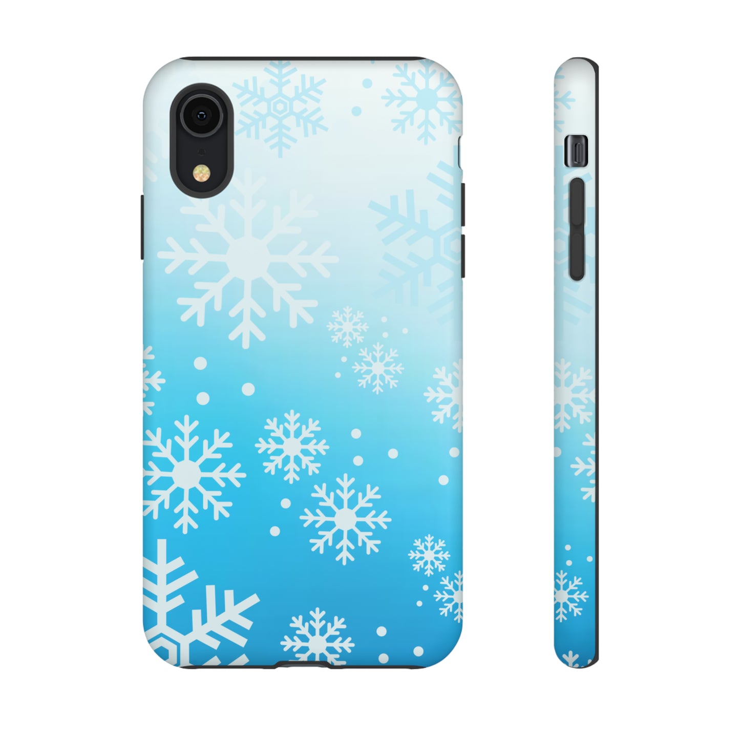 Winter, frozen, snowflake ombré protective phone case for Google, Samsung and IPhone