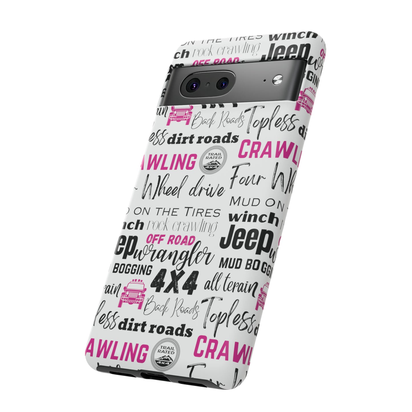 Off Road Subway Art Splash of Pink Protective Phone Case for Iphone, Samsung and Google Phones