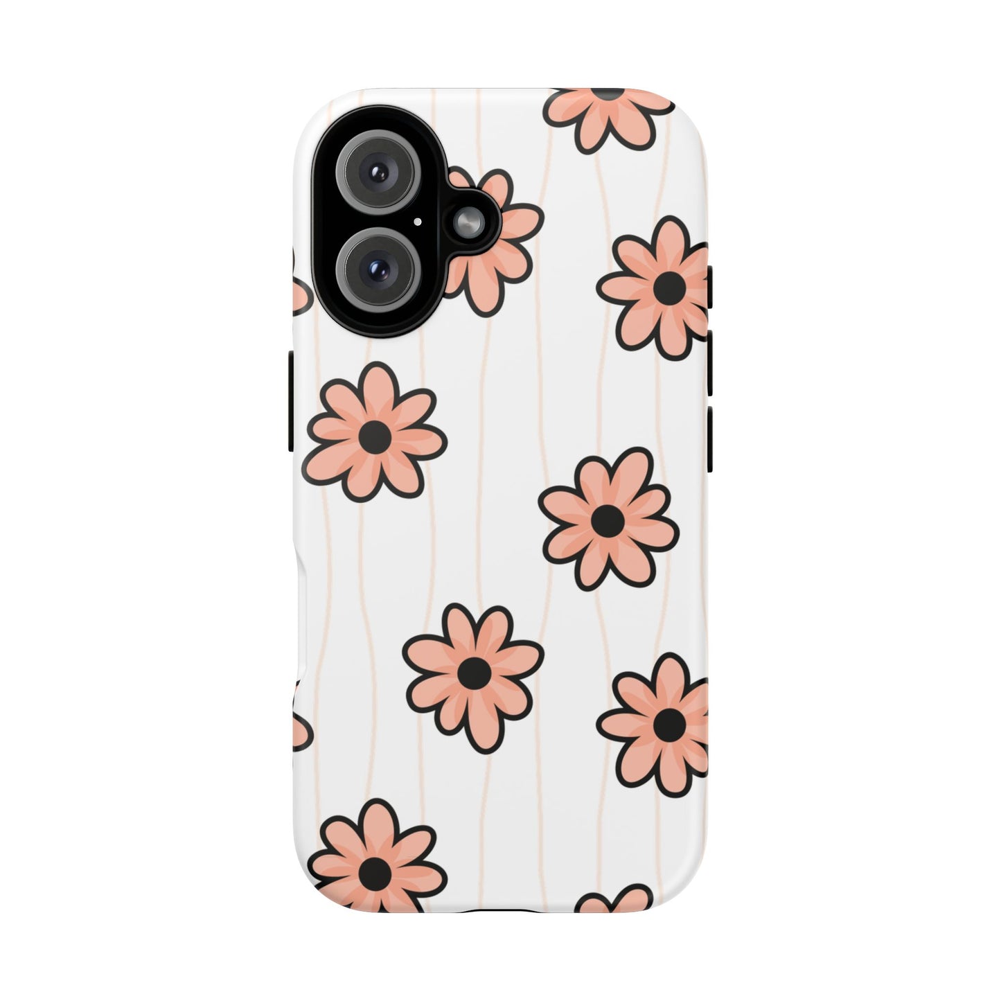 Pink Flowers Protective Phone Case